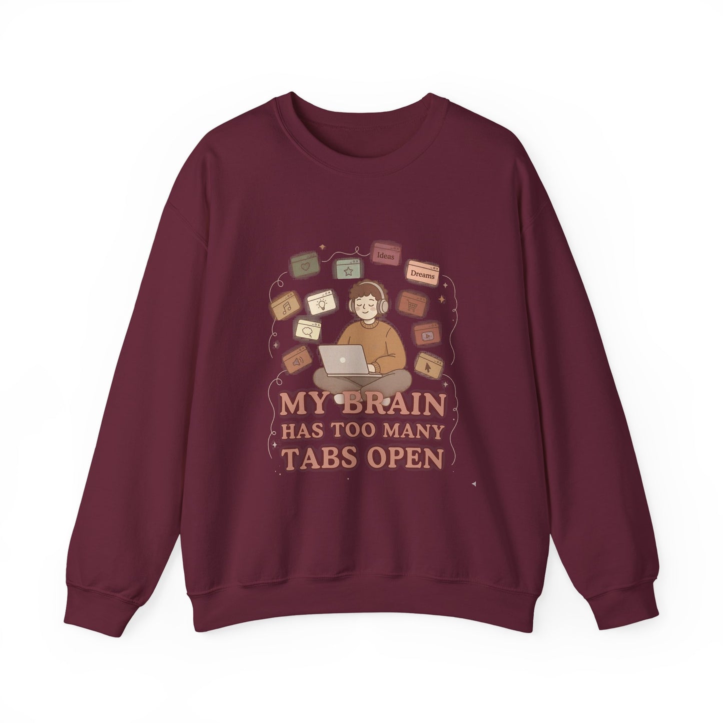 The "Balanced Chaos" Earth Tone ADHD Crewneck