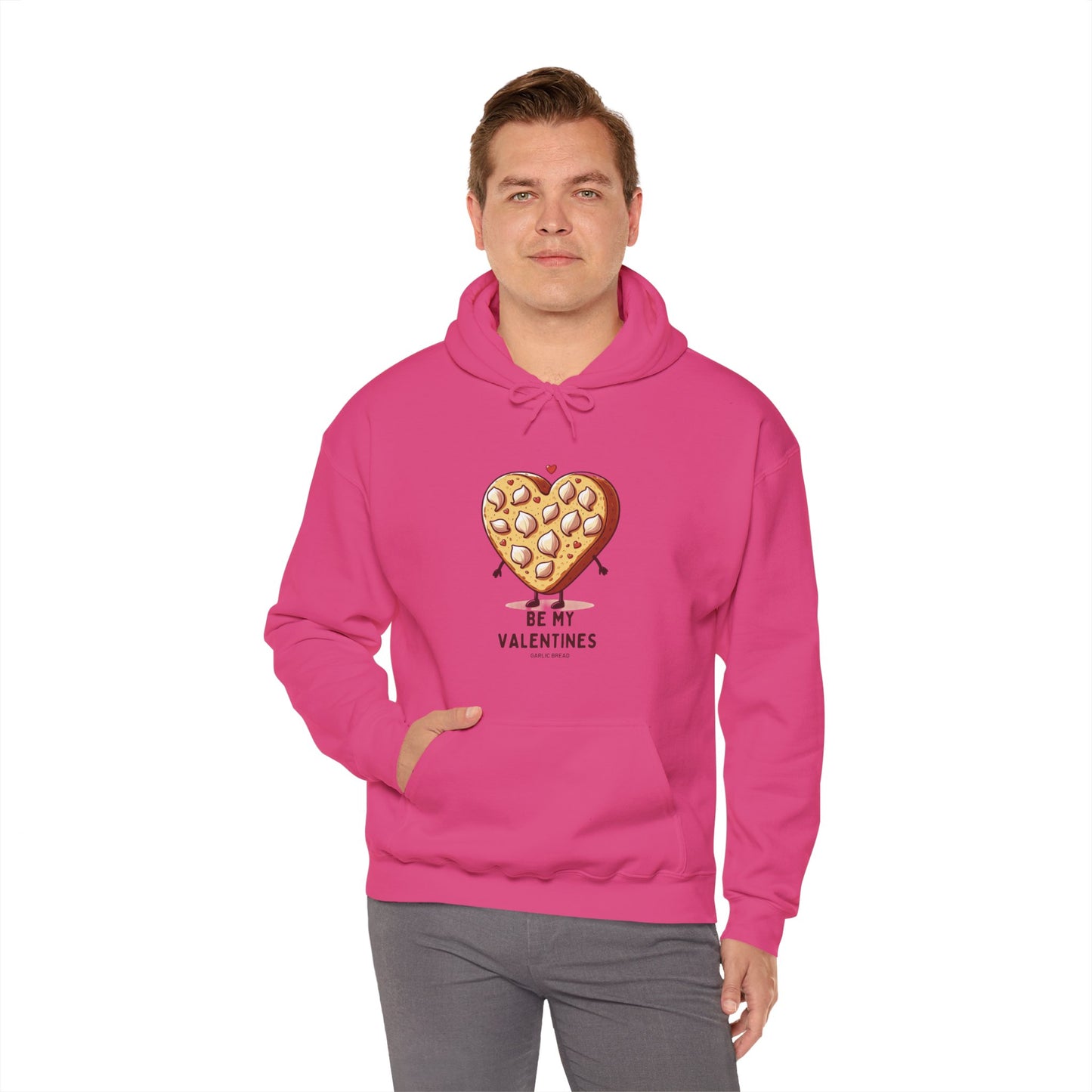 Love at First Bite: Funny Garlic Bread Heart Valentine's Hoodie