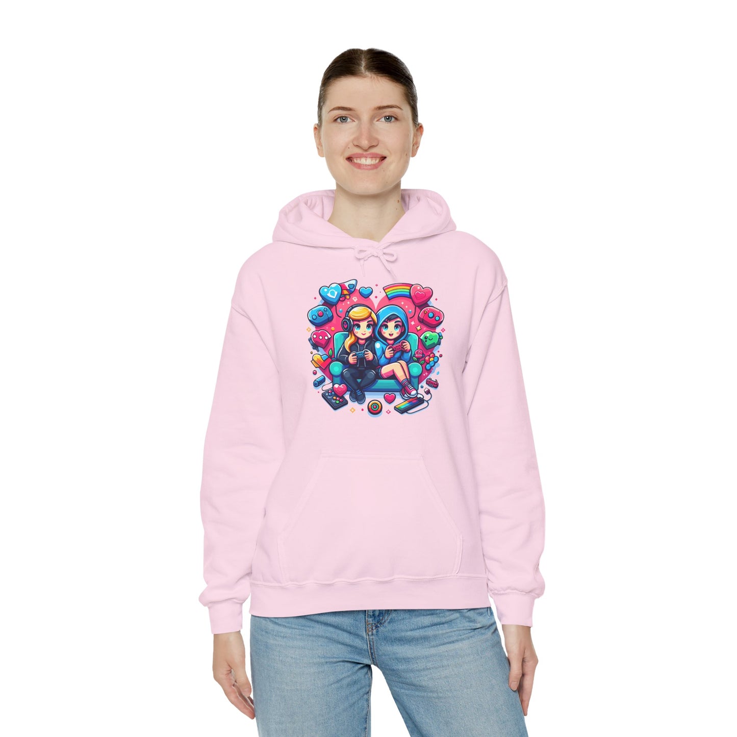 Retro Kawaii Gamer Girl Hoodie | Cute Anime Aesthetic Streetwear