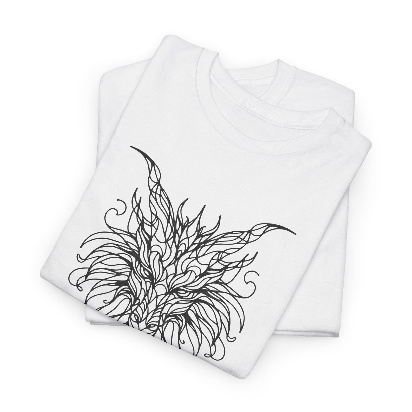 Dragon Line Art Shirt | Mythical Creature Sketch Tee | Minimalist Tattoo Style Top | Intricate Fantasy Art Gift | Unisex White T-Shirt