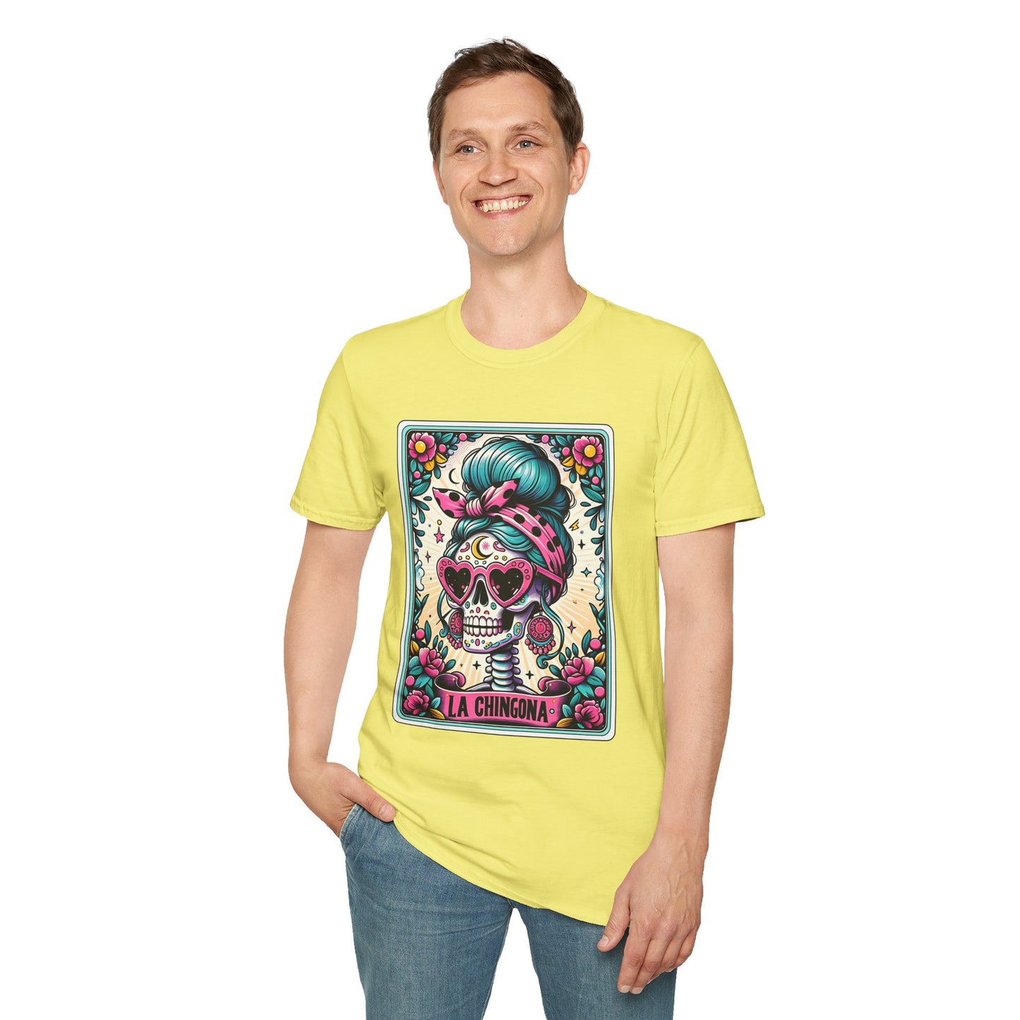 Vibrant Sugar Skull T-Shirt - Unique Spooky Halloween Apparel Inspired by Dia de los Muertos