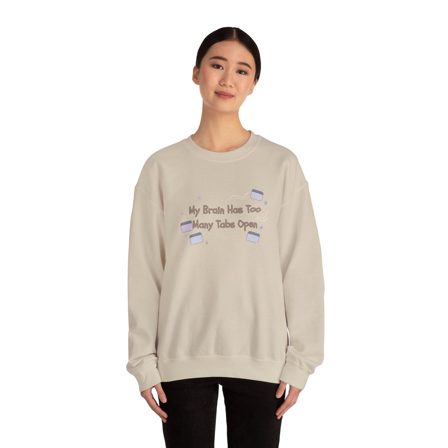 ADHD Brain Under Construction | Cozy Retro Aesthetic Sweatshirt