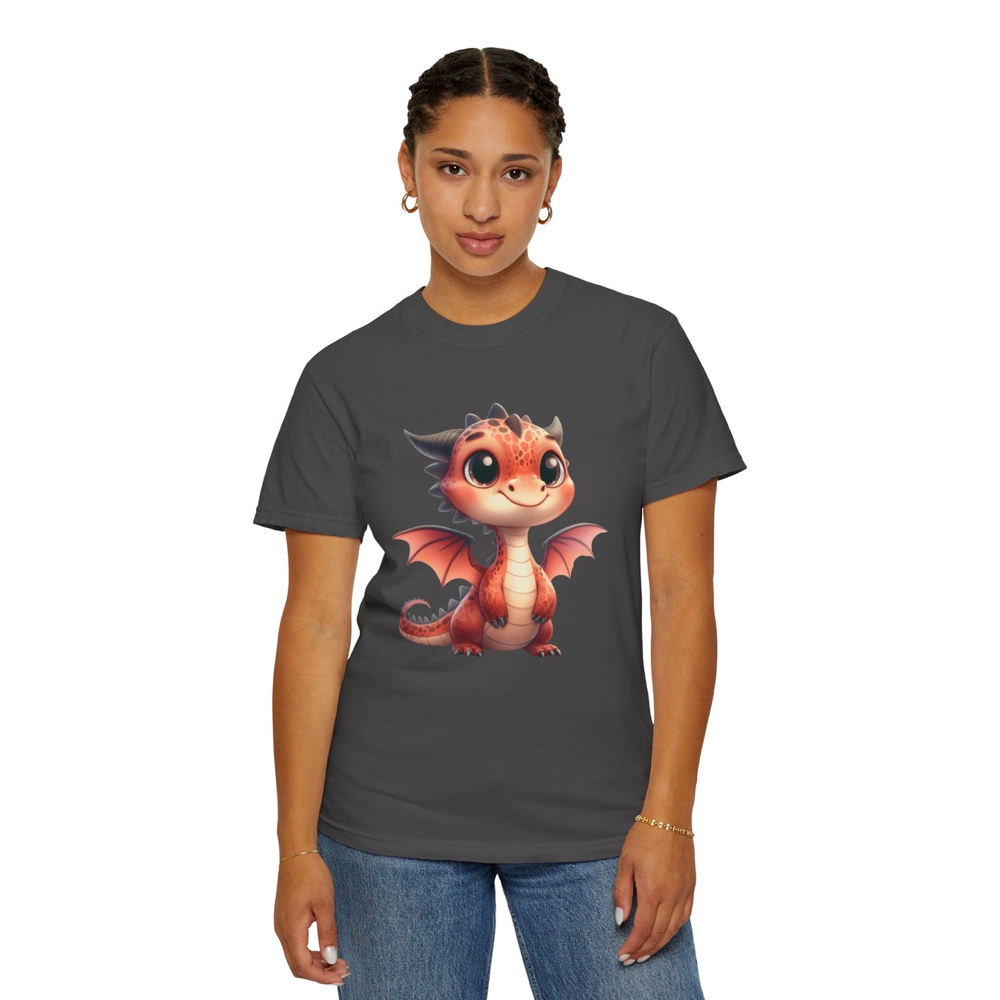 Adorable Dragon Whelp Tee - Soft Cotton T-Shirt with Fantasy Creature tee