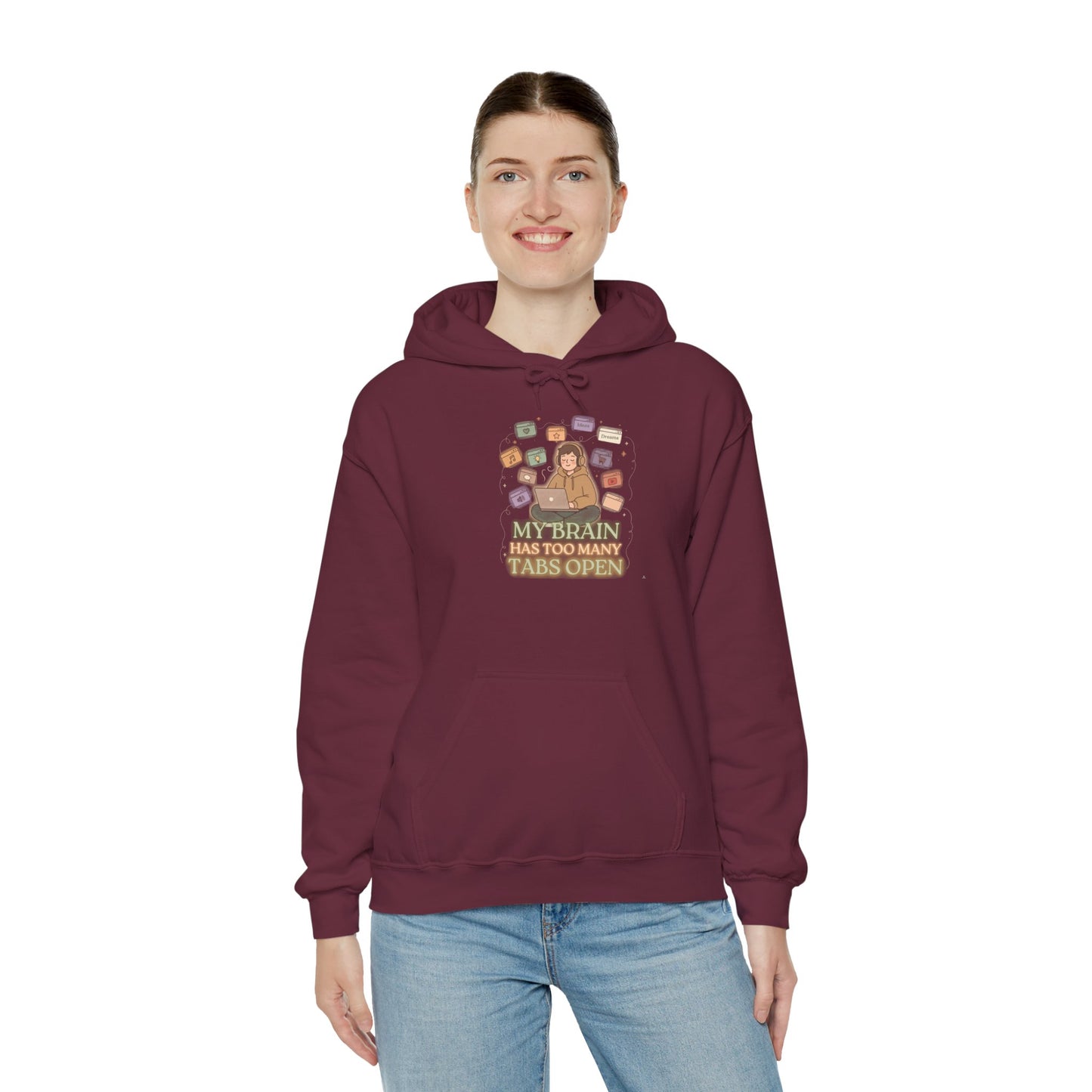 Dopamine at Midnight | ADHD Lofi Glow Aesthetic Hoodie