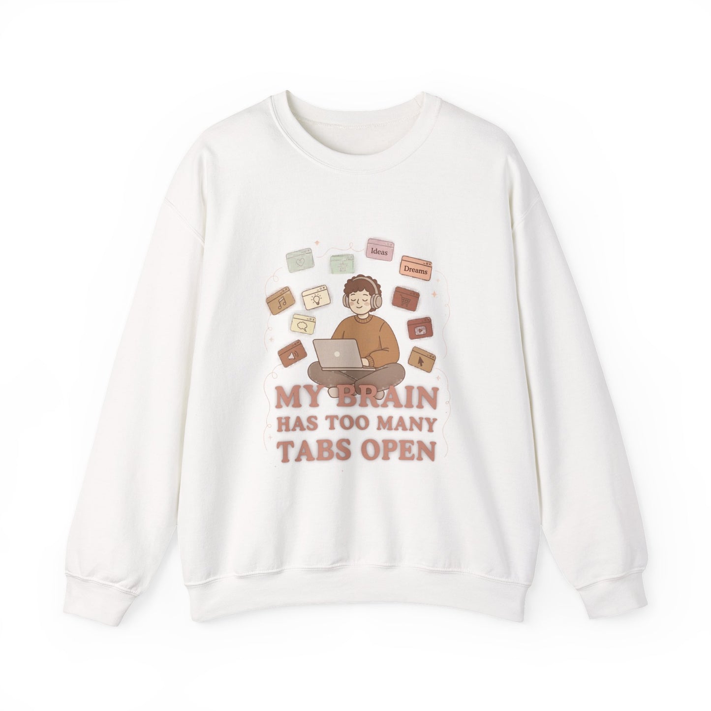The "Balanced Chaos" Earth Tone ADHD Crewneck