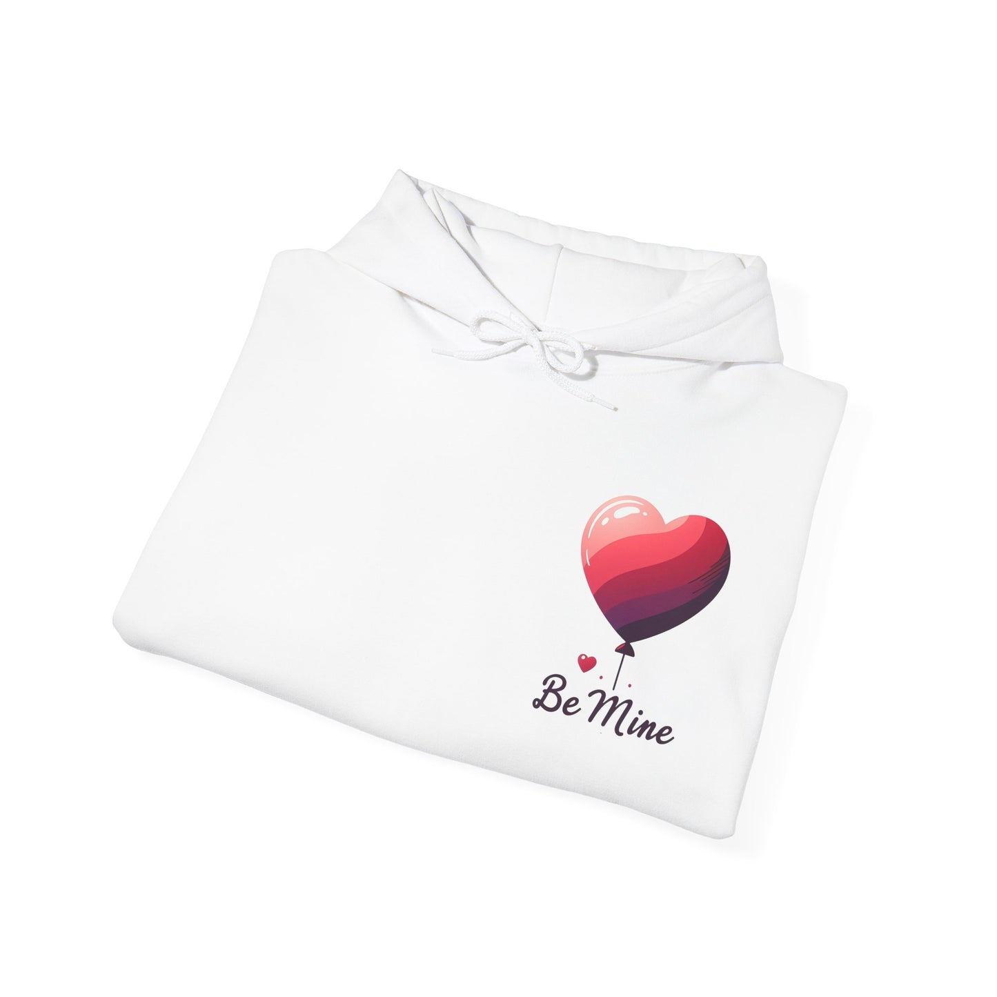 Minimalist Be Mine Valentine Heart Balloon Hoodie | Aesthetic Romantic Couple Sweatshirt
