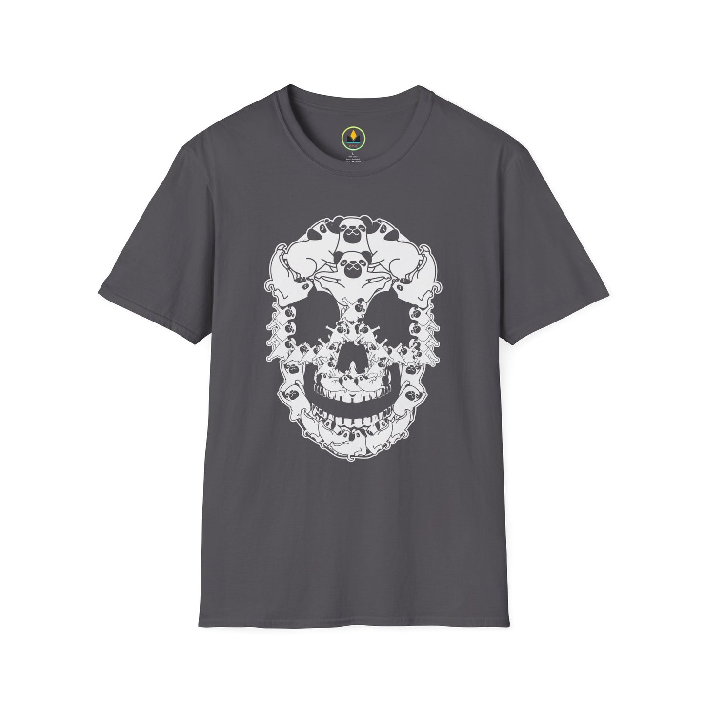 Pug Skull Shirt | Funny Gothic Dog Lover Tee | Optical Illusion Skeleton Pug Gift | Edgy Pet Owner Top | Halloween & Everyday Wear
