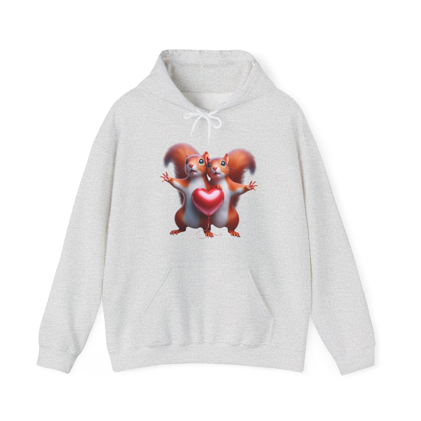 Squirrel Couple Heart Hoodie," "Cute Animal Hoodie