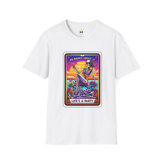 No Bones About It - Life’s A Party: Skeleton Beach Party Halloween T-Shirt