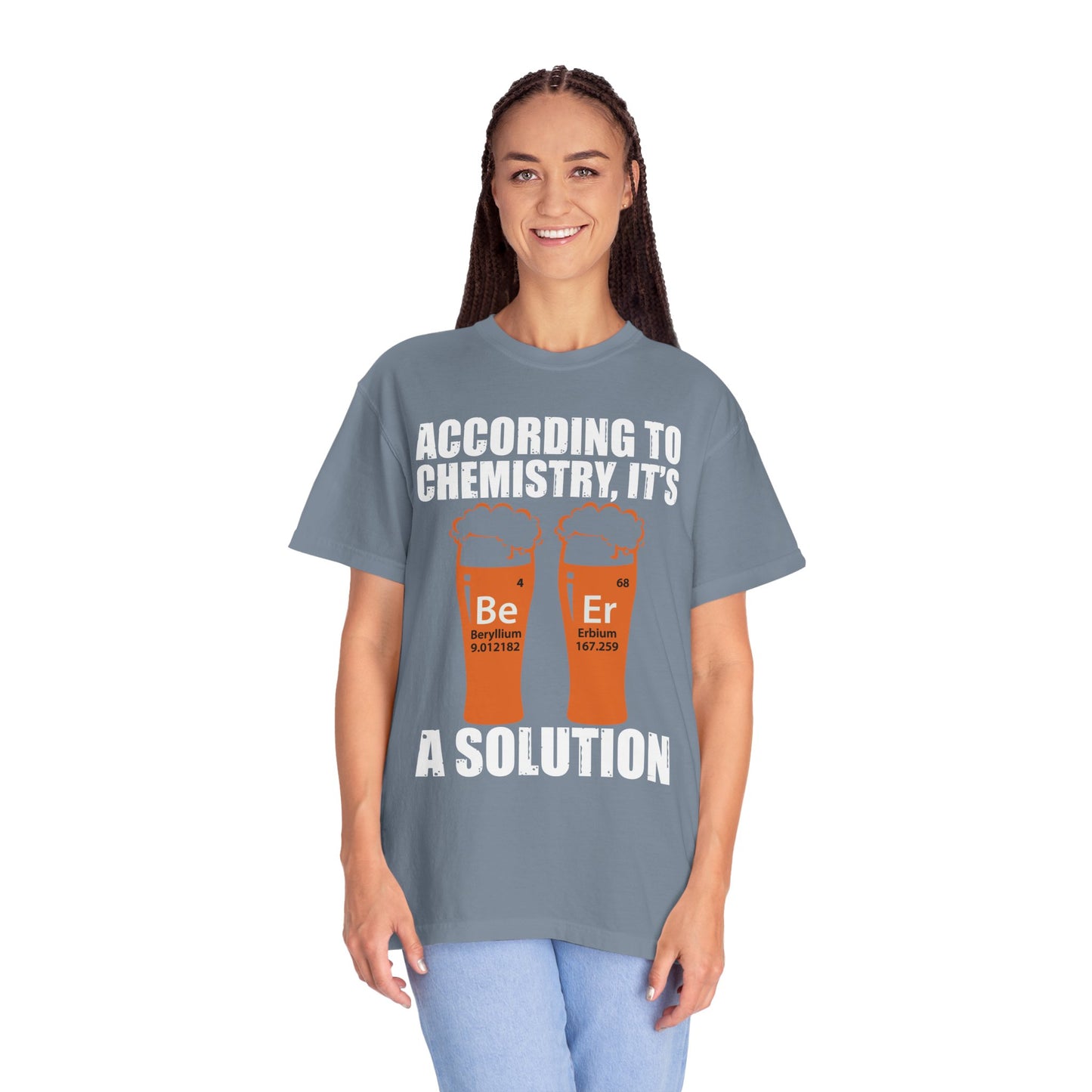 Viral Science BeEr Chemistry T-Shirt - Periodic Table Elements Graphic Comfort Colors Ring Spun Cotton Tee - Gift for Science Nerds