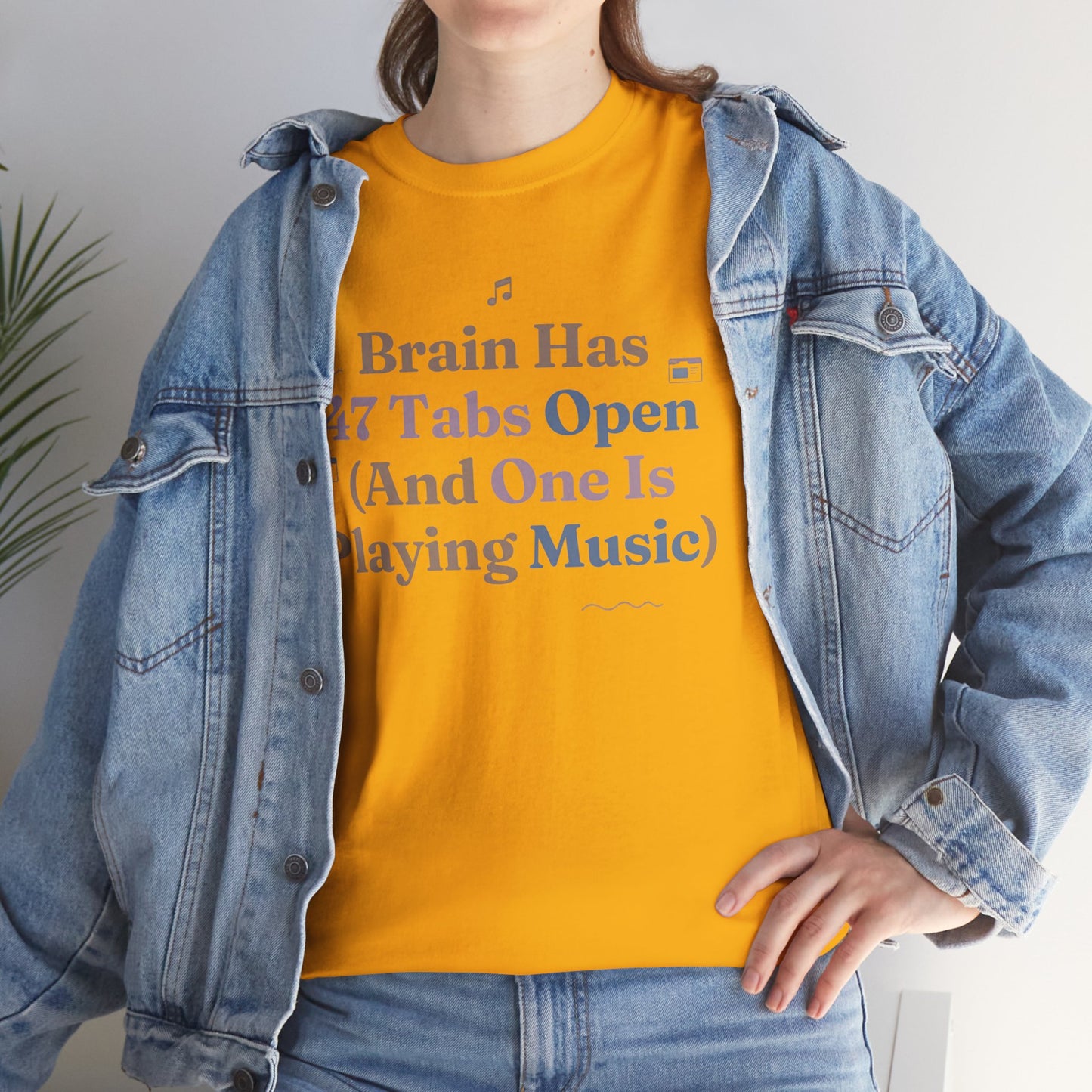 ADHD Lofi Aesthetic: 'Brain Has 47 Tabs Open (And One Is Playing Music)' Graphic Tee