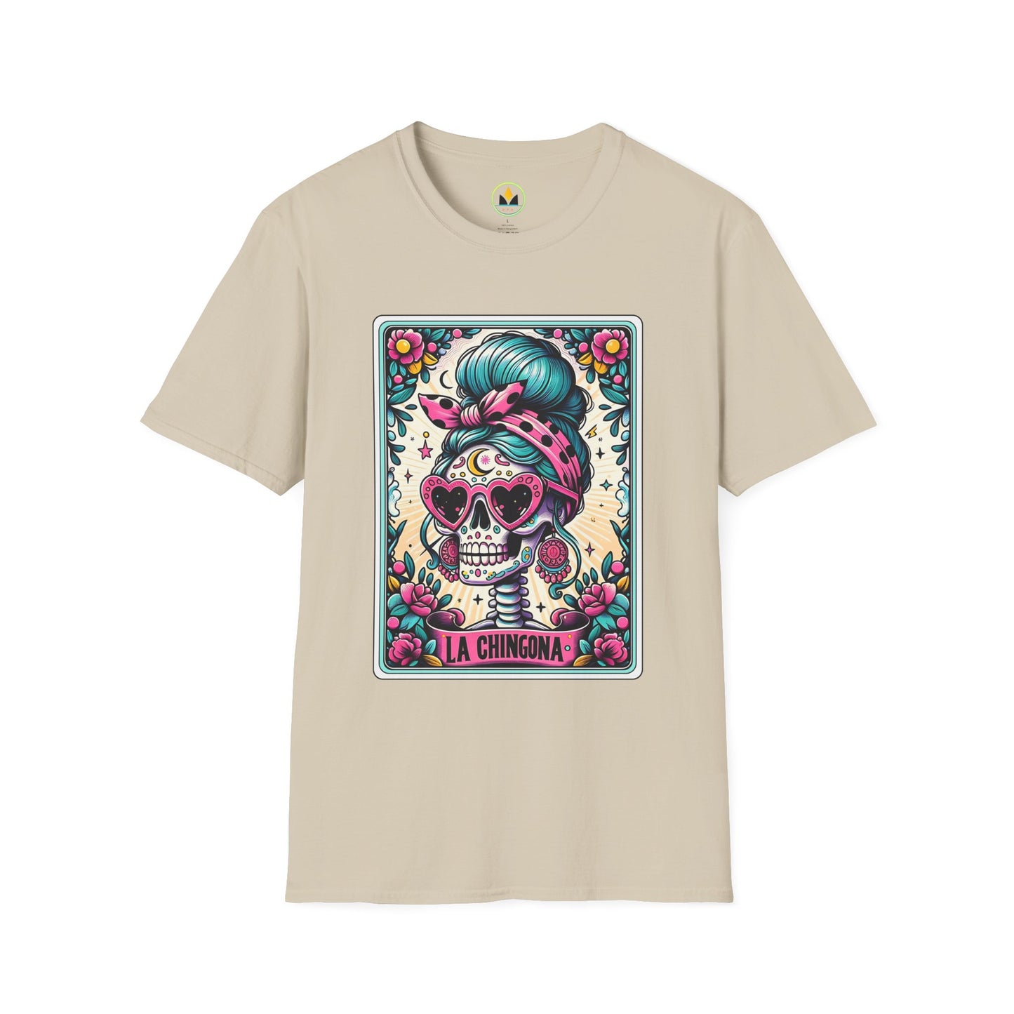 Vibrant Sugar Skull T-Shirt - Unique Spooky Halloween Apparel Inspired by Dia de los Muertos