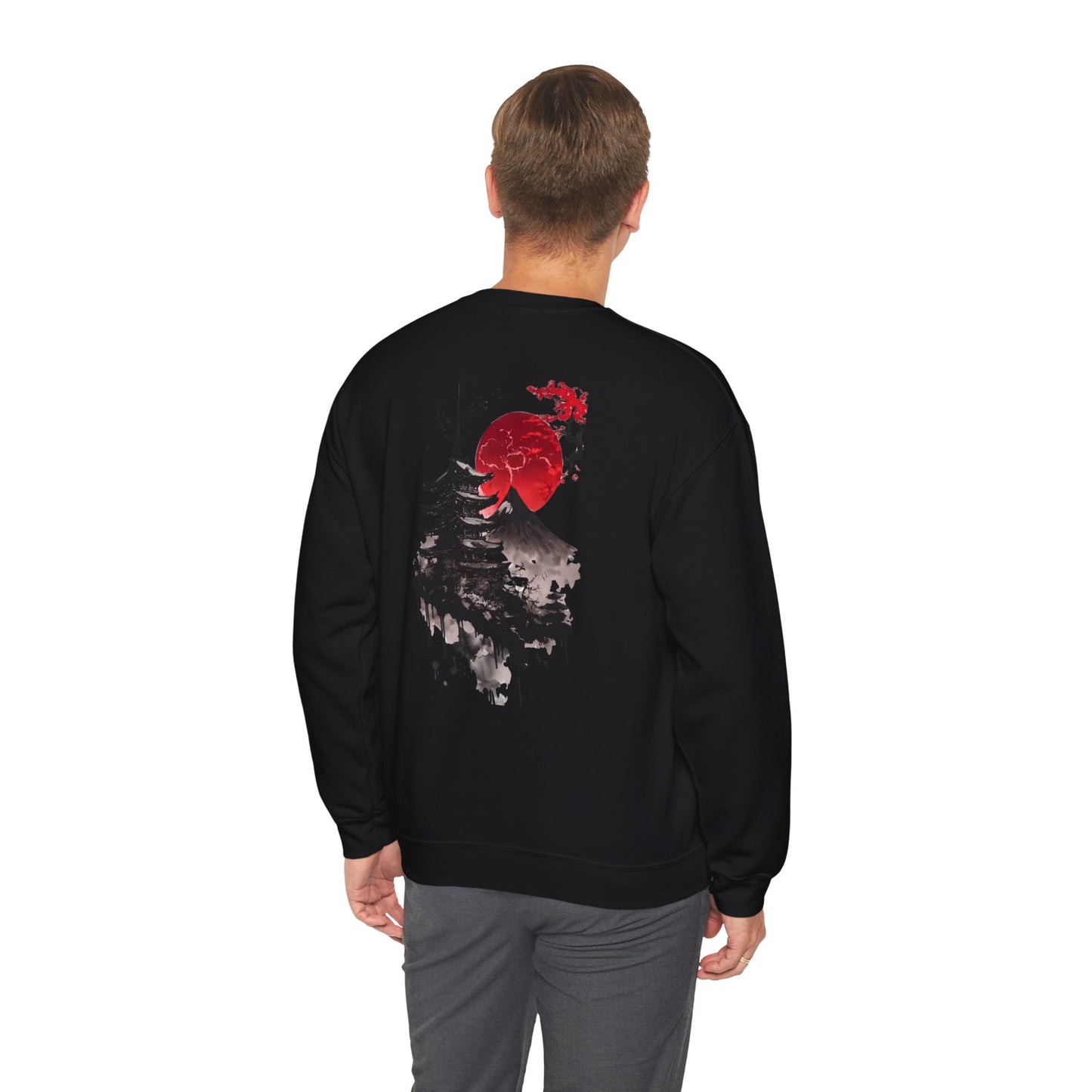 Minimalist Sakura Sweatshirt – Japanese Cherry Blossom Crewneck, Aesthetic Floral Pullover, Unisex Streetwear Gift