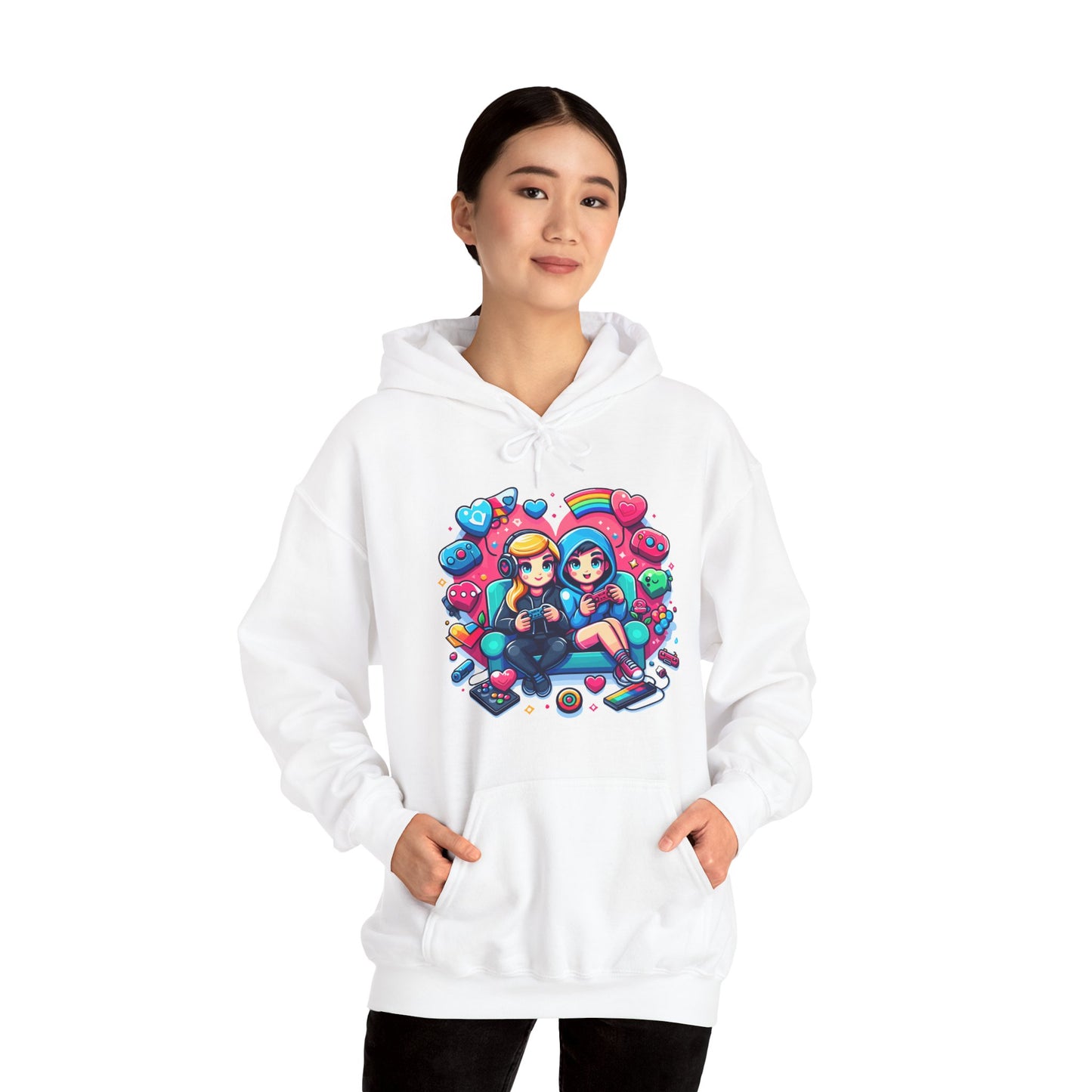 Retro Kawaii Gamer Girl Hoodie | Cute Anime Aesthetic Streetwear