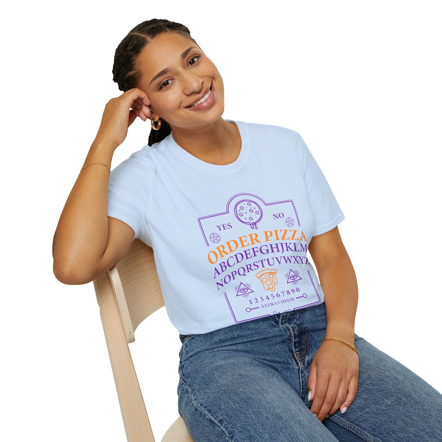 Mystic Pizza Ouija - Unique Spooky Halloween T-Shirt |
