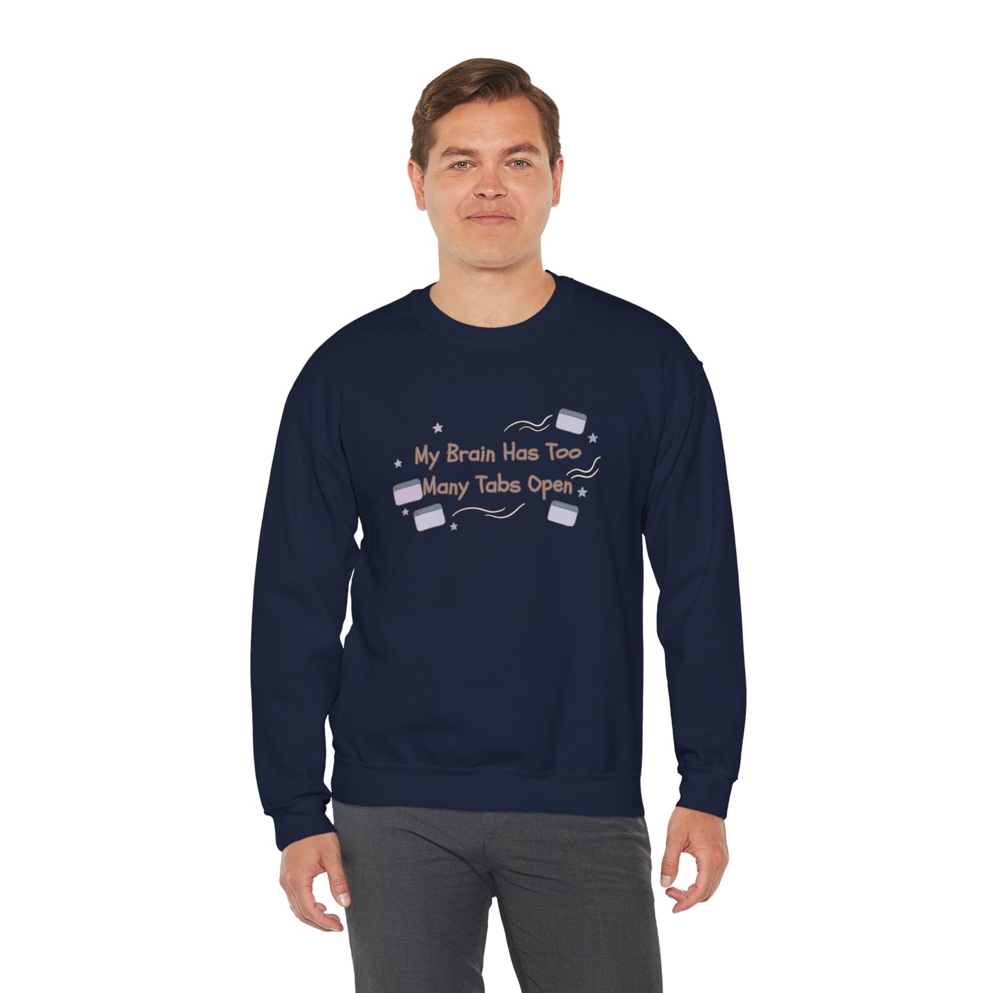 ADHD Brain Under Construction | Cozy Retro Aesthetic Sweatshirt