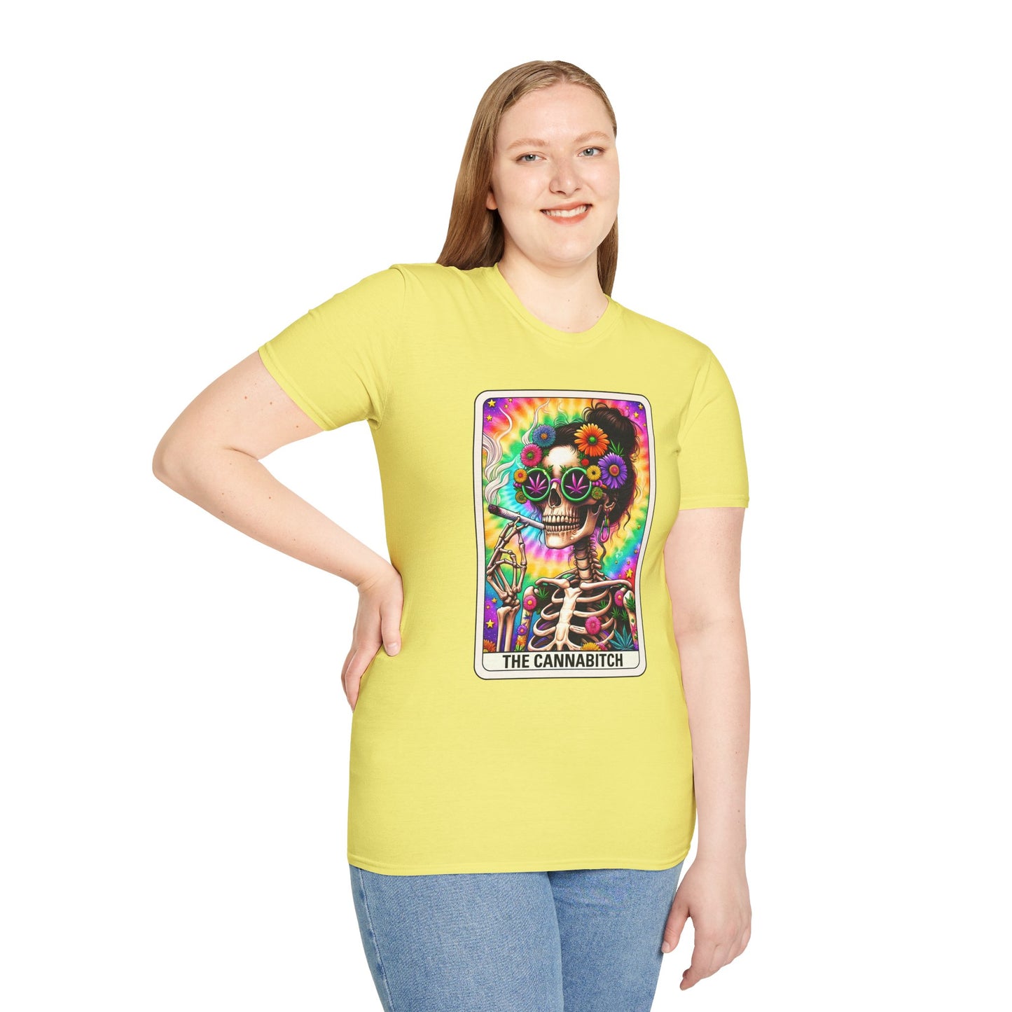 Cannabitch Halloween T-Shirt | Funny Weed Gothic Tee, Spooky Stoner Gift