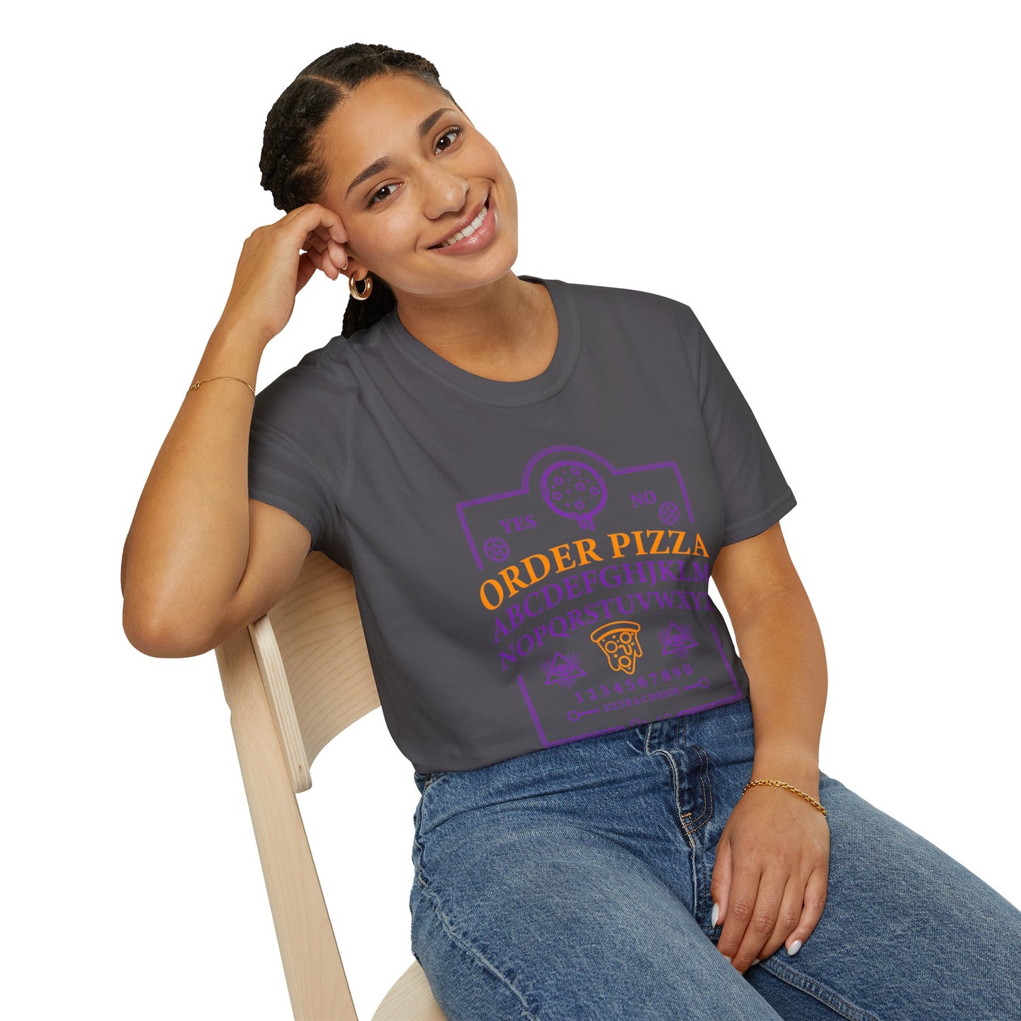 Mystic Pizza Ouija - Unique Spooky Halloween T-Shirt |