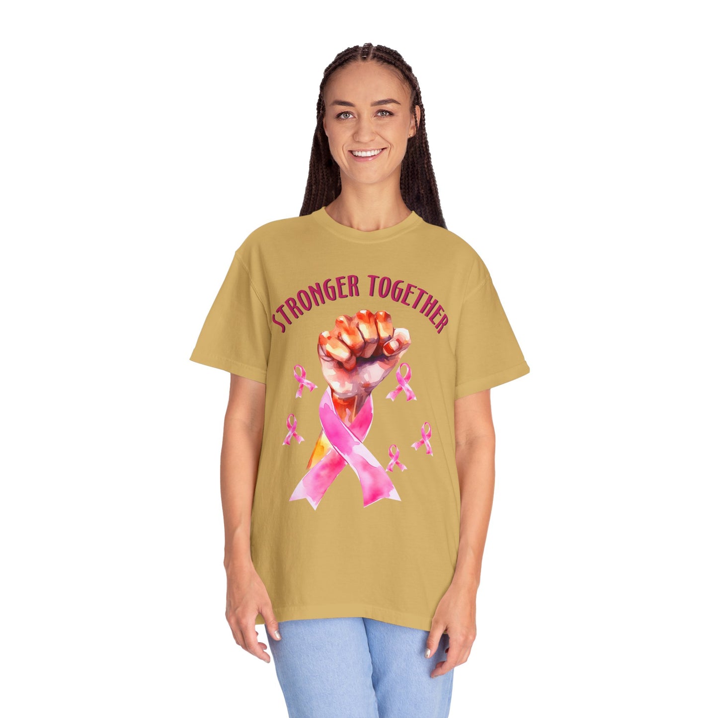 Empower Unity: Breast Cancer "Stronger Together" Comfort Colors Tee