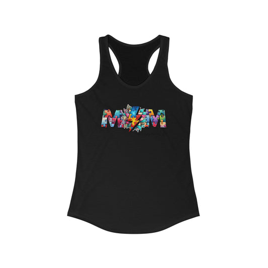 Vibrant Autism Awareness Women’s Tank Top - Celebrate Motherhood with our Colorful ‘MOM’