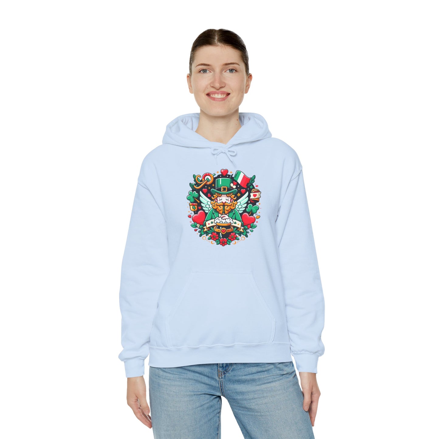 St Patricks Day Hoodie, Leprechaun Graphic Sweatshirt, Irish Celebration Pullover, Lucky Charm Unisex Apparel