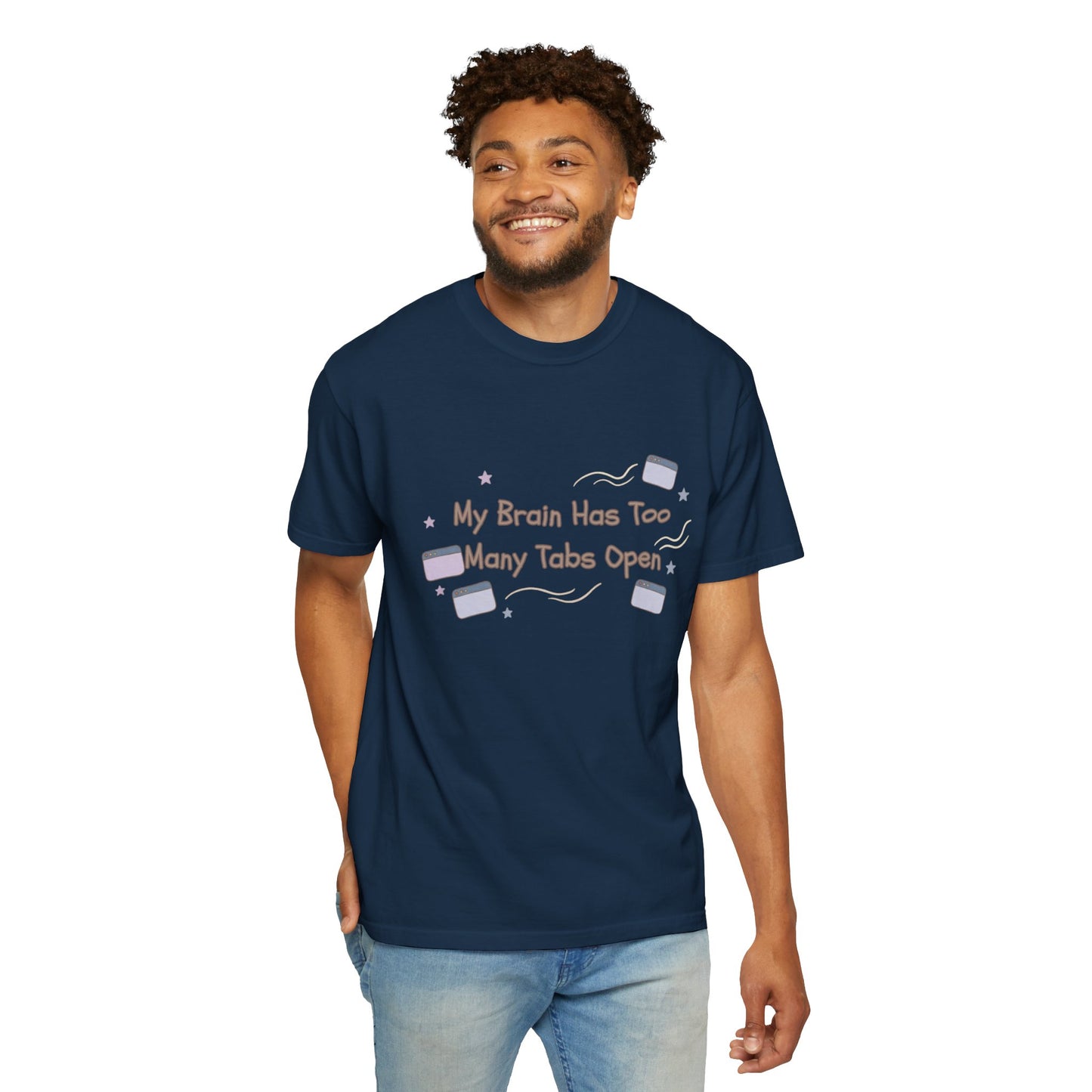 The "ADHD Brain Under Construction" Retro Warning Tee