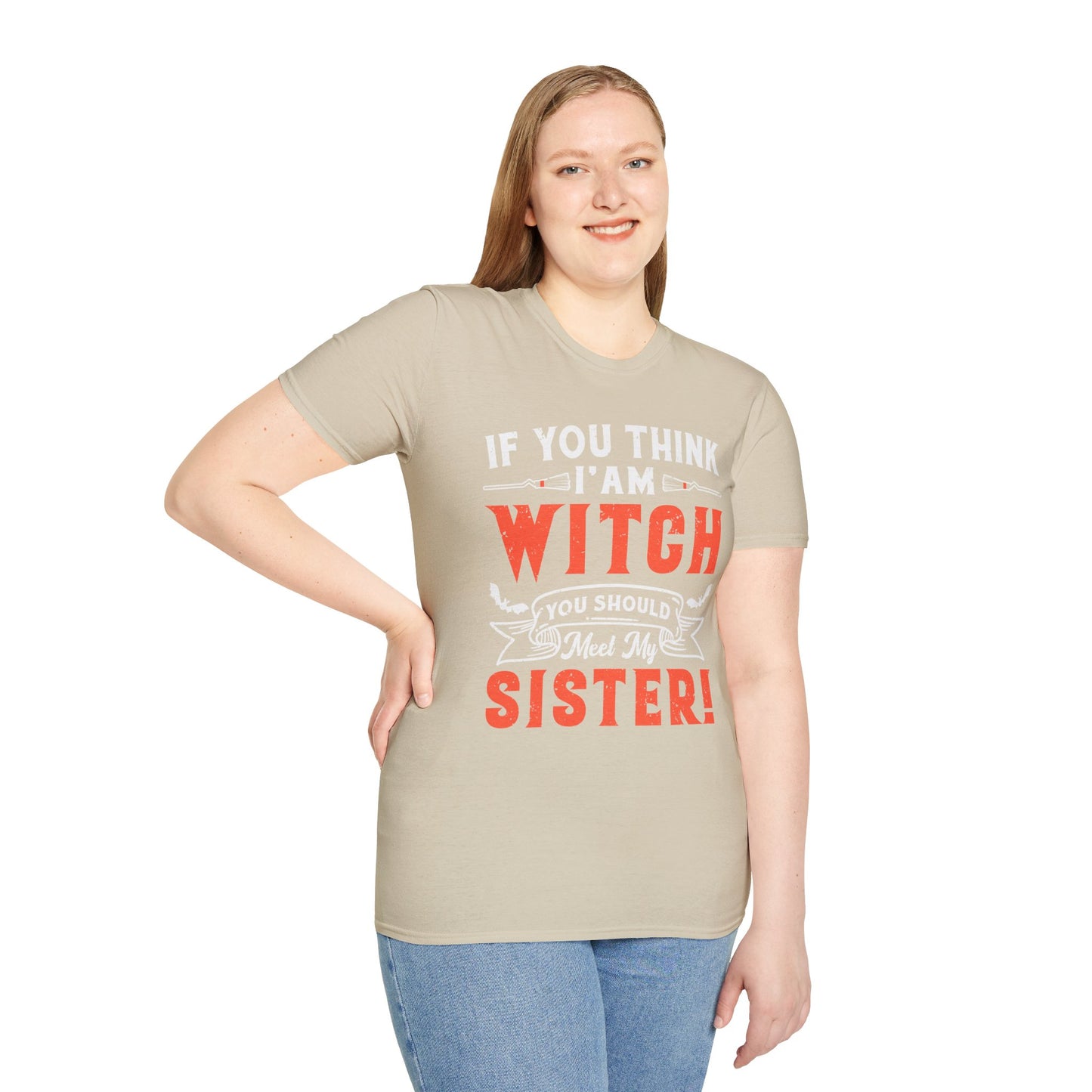 Humorous Witch Sister Halloween Unique Spooky Season Softstyle T-Shirt