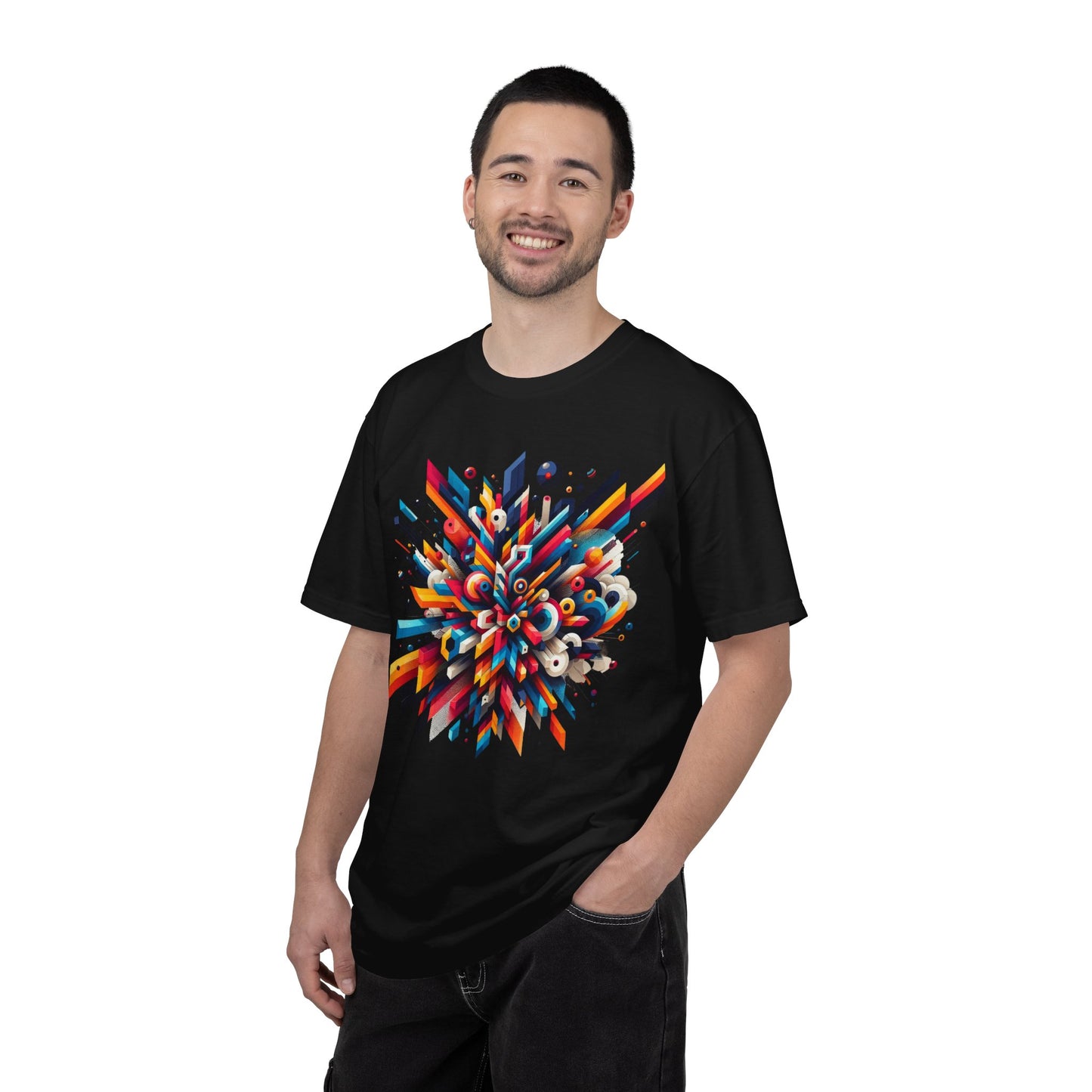 Abstract Art Energy Shirt | Comfort Colors 1717 | Vibrant Geometric Explosion Tee | Soft Washed Garment Dyed Cotton | Artistic Streetwear