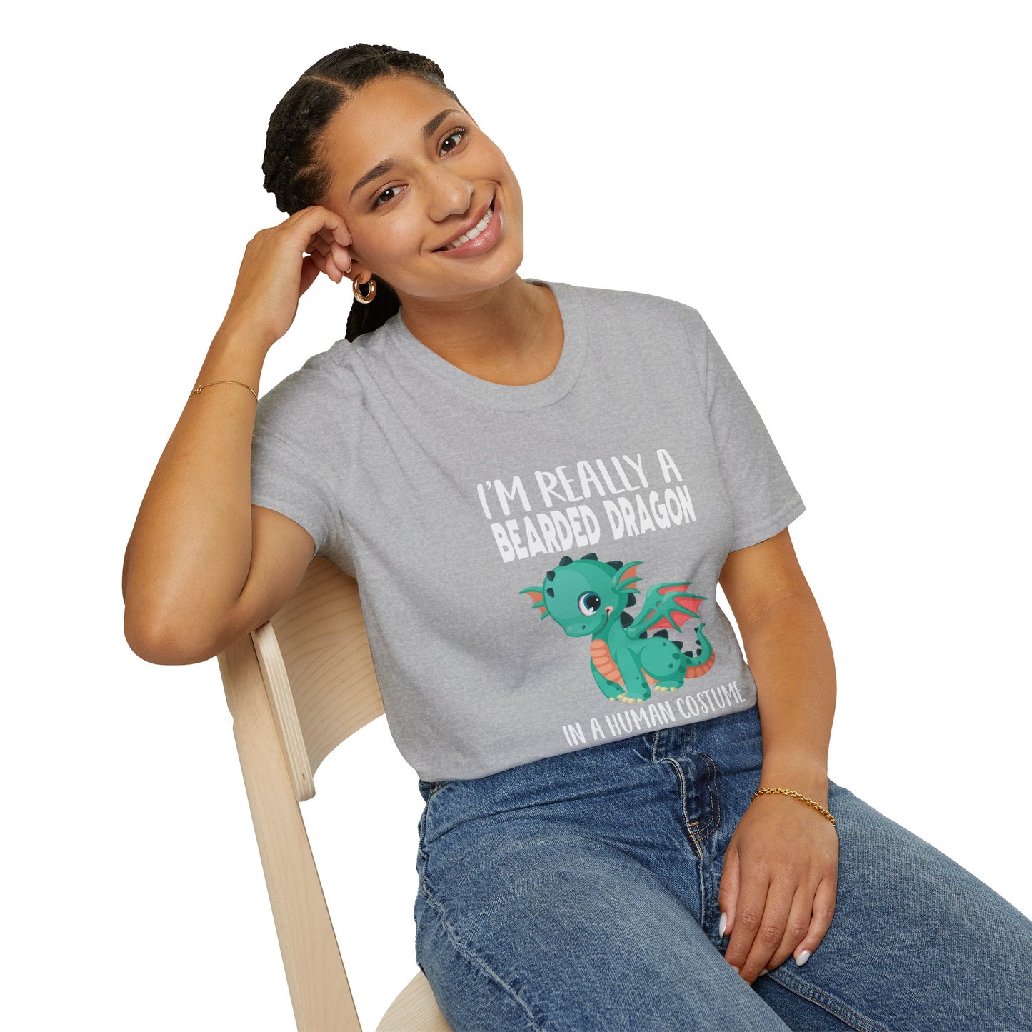 I’m Really a Bearded Dragon in a Human Costume – Cute Halloween Reptile Lover T‑Shirt