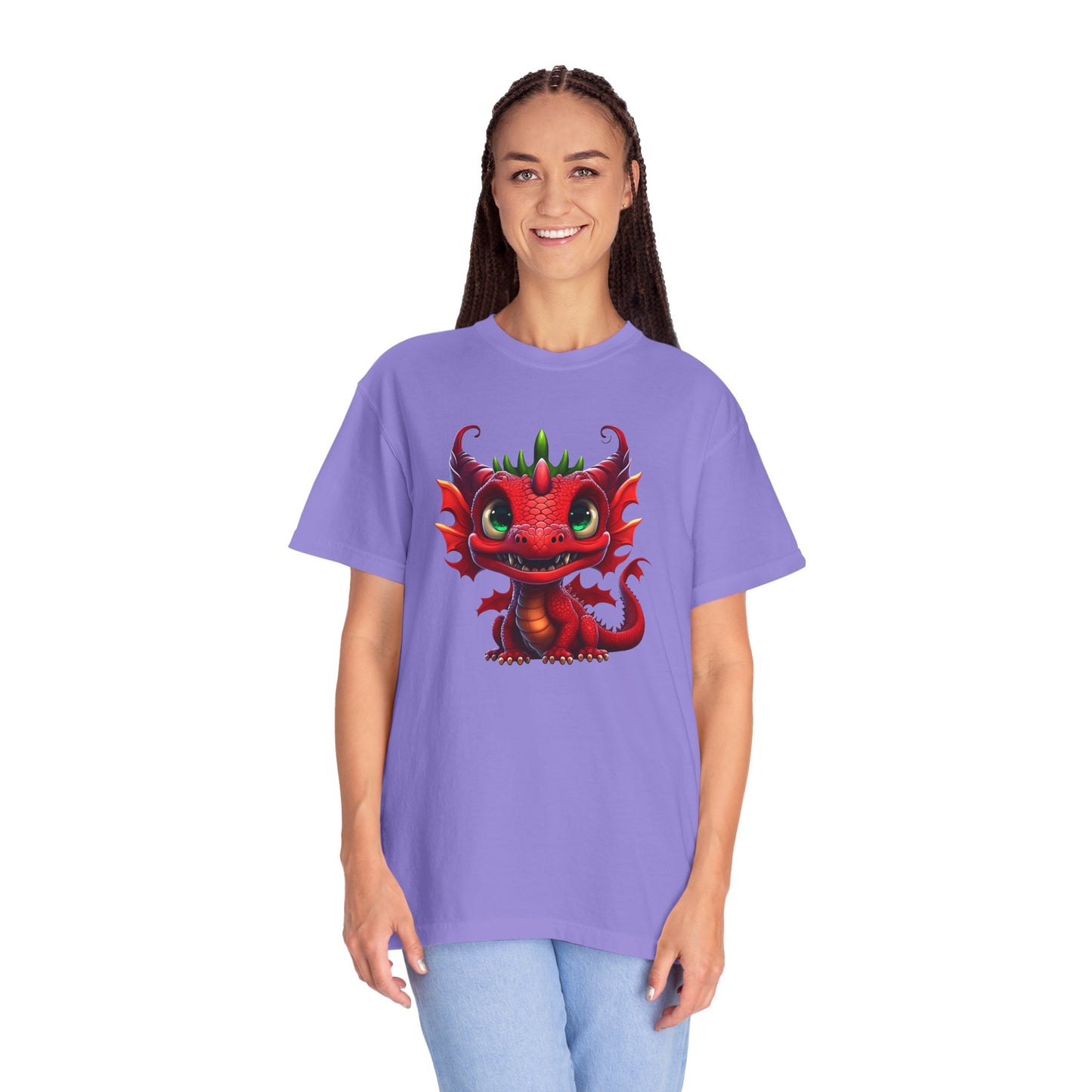 Playful Dragon Delight - Unique Cartoon-Style Dragon T-Shirt Design for Fun and Fantasy Lovers