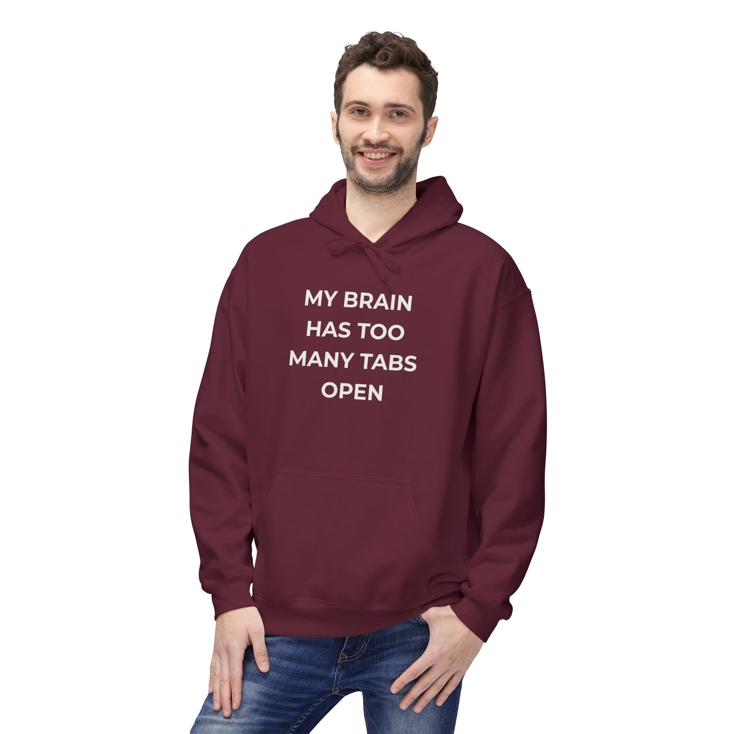 My Brain Has Too Many Tabs Open Hoodie | Funny ADHD Gift | Cozy Lofi Pullover