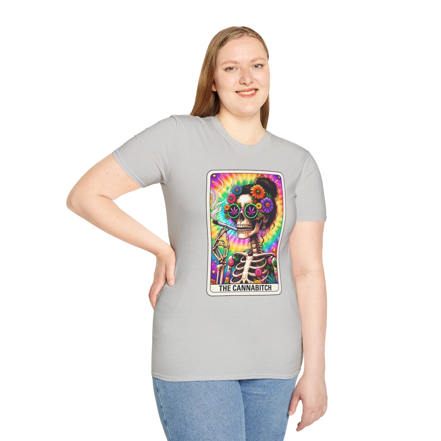 Cannabitch Halloween T-Shirt | Funny Weed Gothic Tee, Spooky Stoner Gift