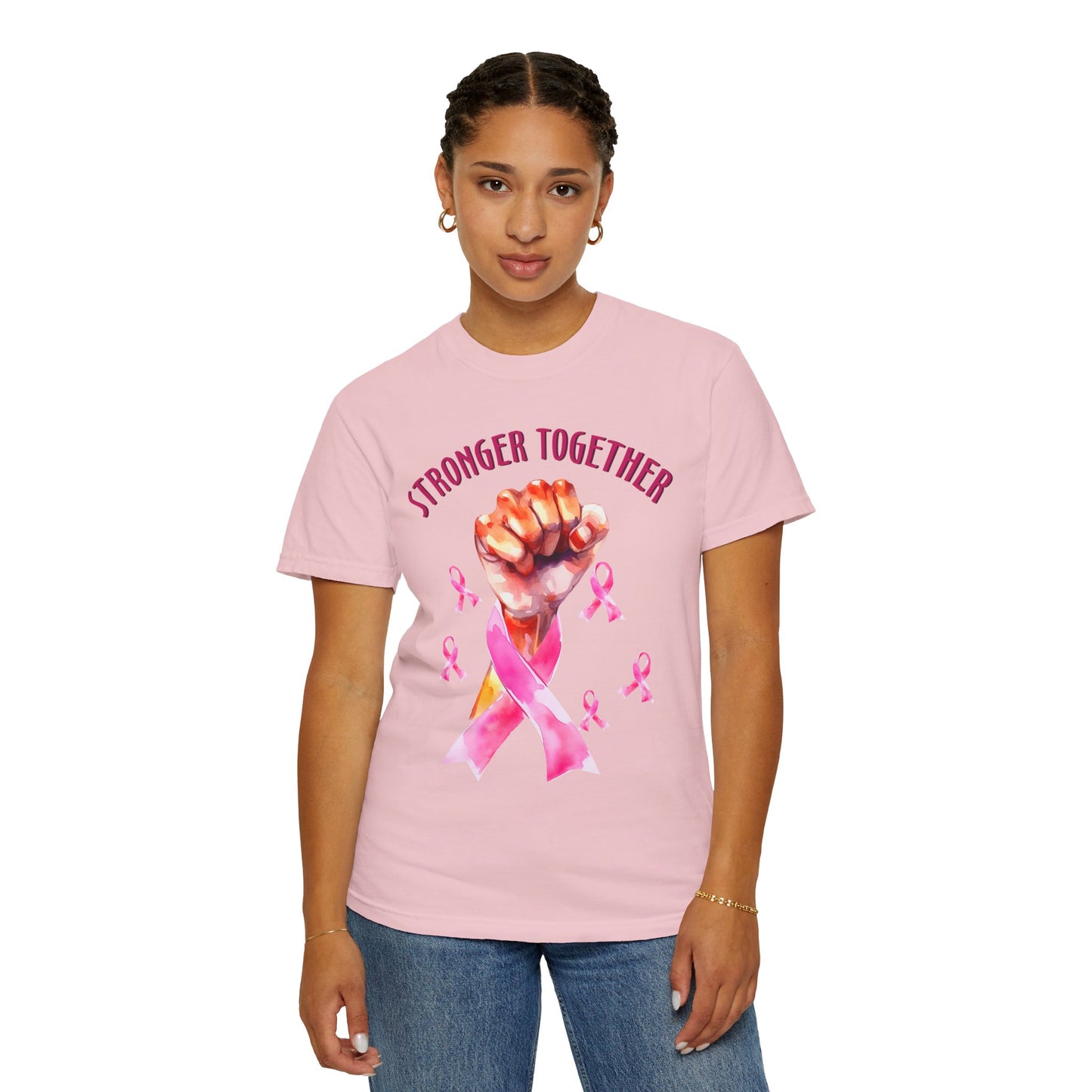 Empower Unity: Breast Cancer "Stronger Together" Comfort Colors Tee