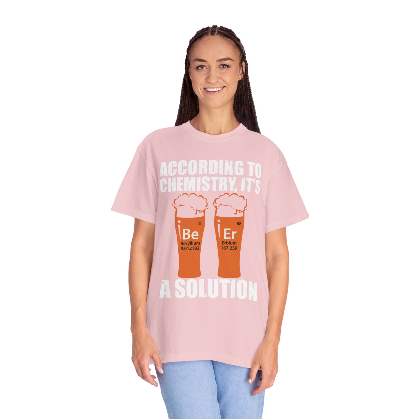 Viral Science BeEr Chemistry T-Shirt - Periodic Table Elements Graphic Comfort Colors Ring Spun Cotton Tee - Gift for Science Nerds