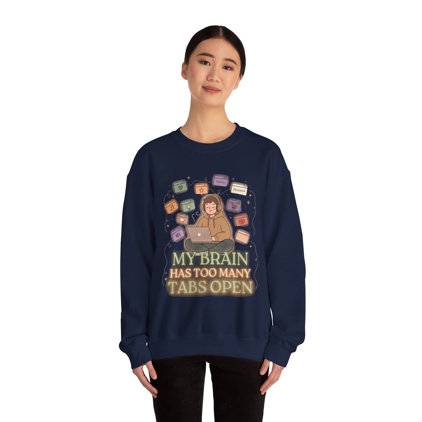 Dopamine at Midnight" | ADHD Lofi Glow Aesthetic Crewneck