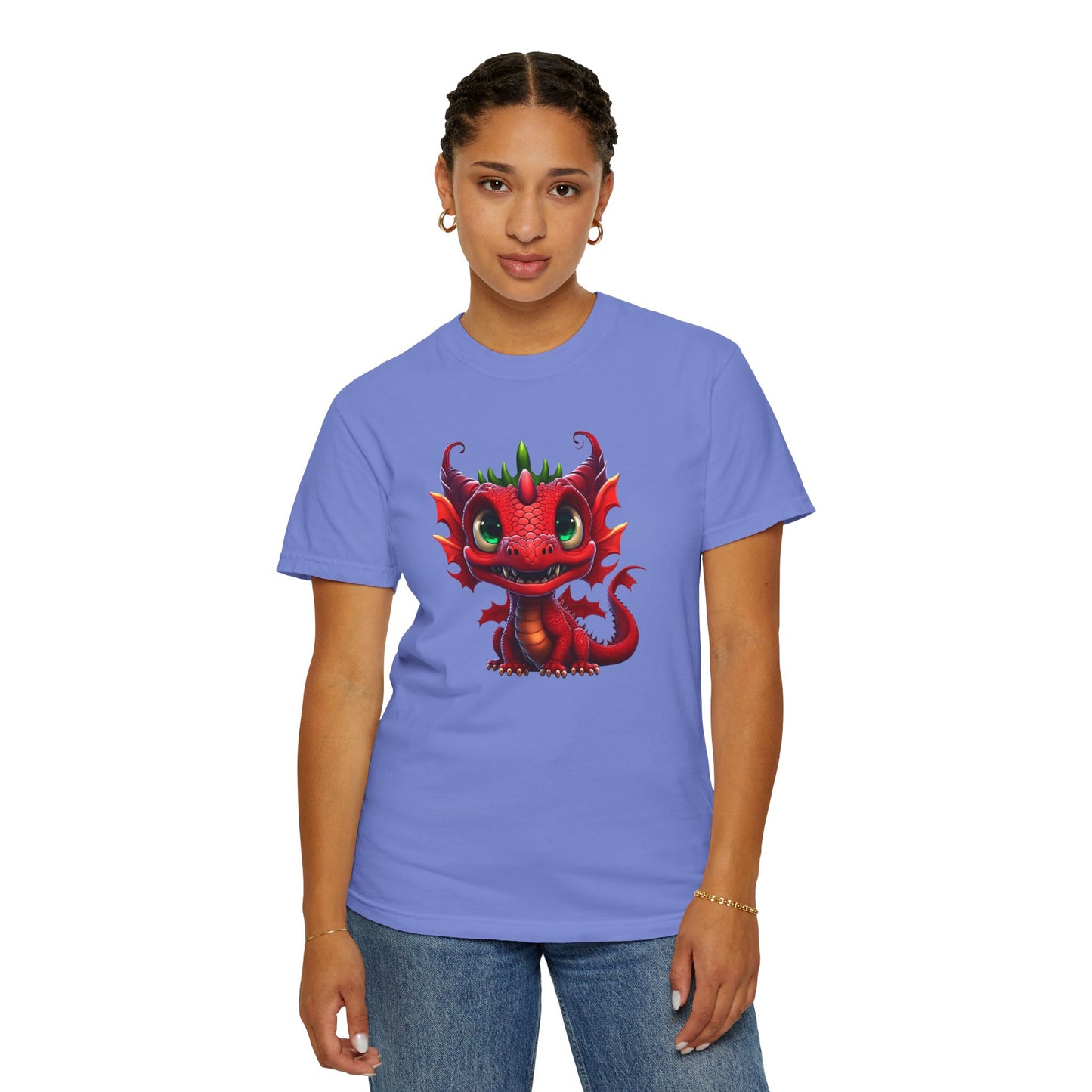 Playful Dragon Delight - Unique Cartoon-Style Dragon T-Shirt Design for Fun and Fantasy Lovers