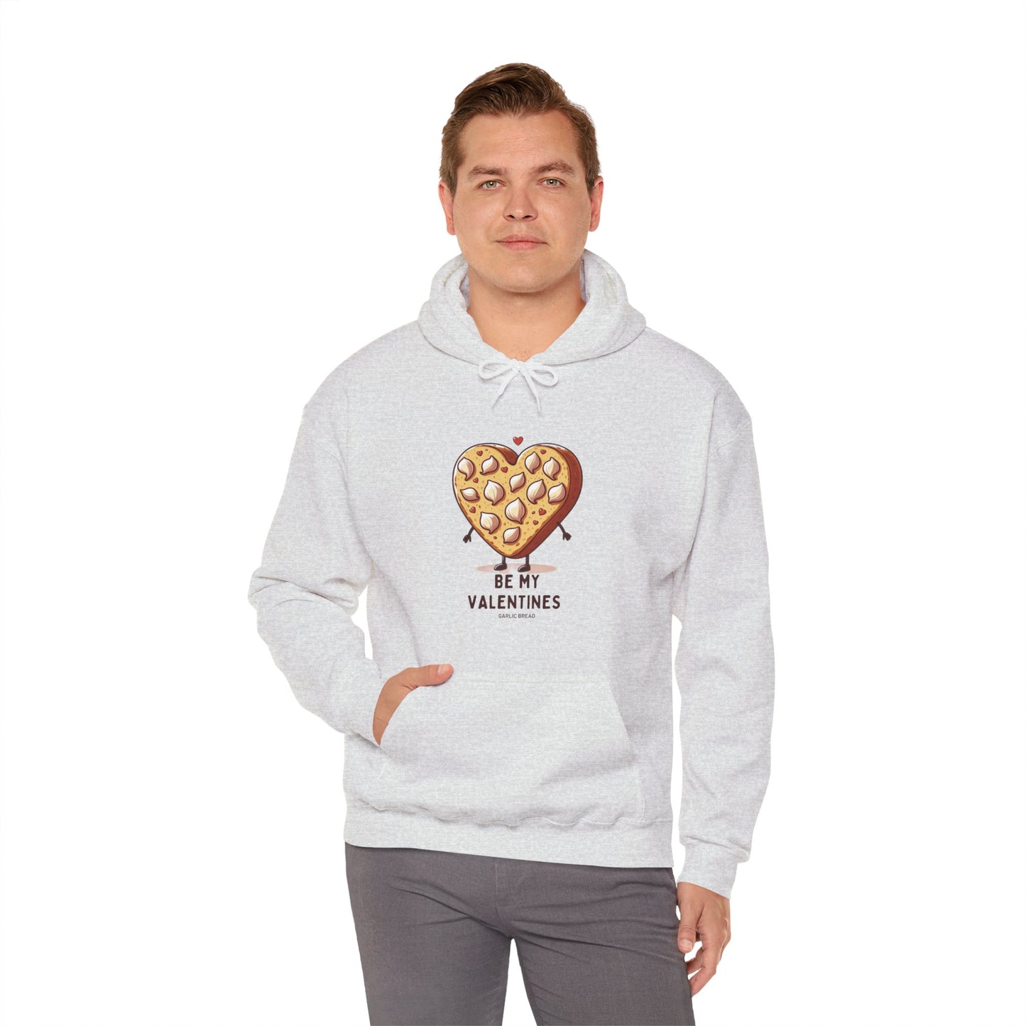 Love at First Bite: Funny Garlic Bread Heart Valentine's Hoodie