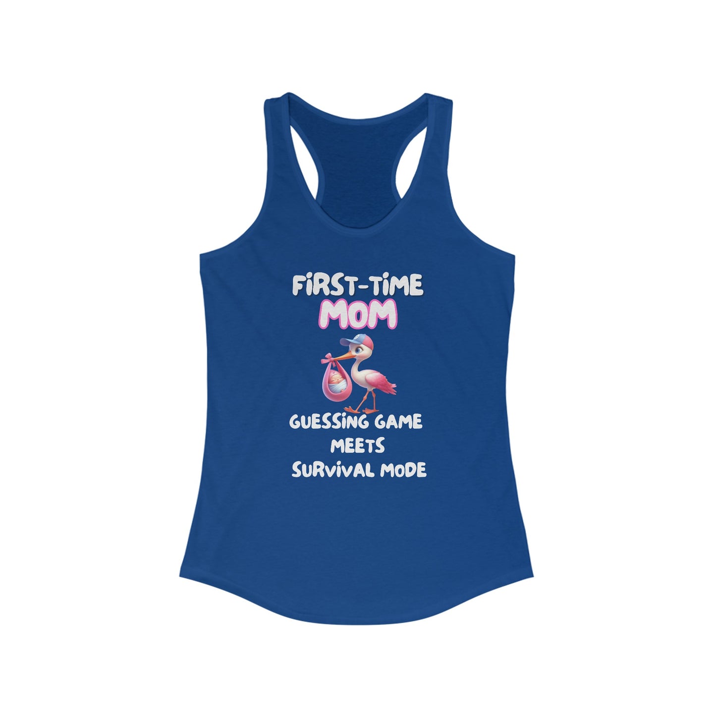 Charming First-Time Mom Tank Top - Stork Delivery Design