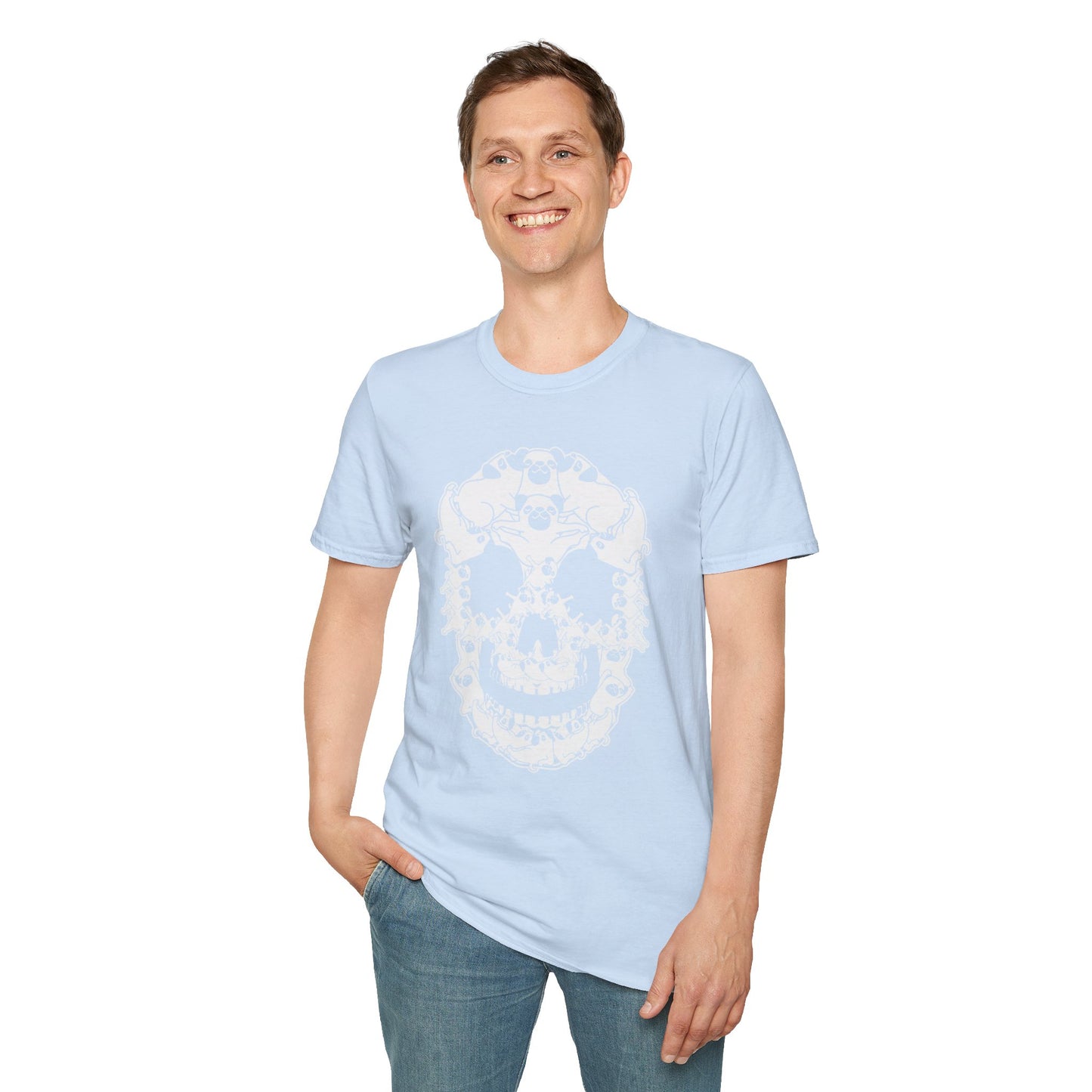 Pug Skull Shirt | Funny Gothic Dog Lover Tee | Optical Illusion Skeleton Pug Gift | Edgy Pet Owner Top | Halloween & Everyday Wear