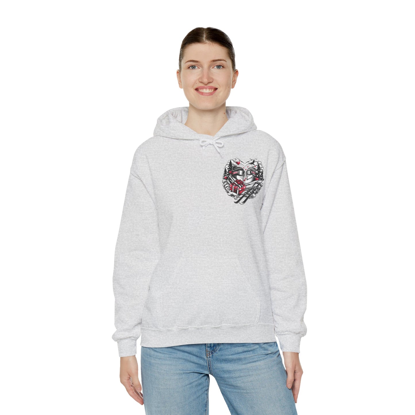 Love on the Slopes" Ski Couple Hoodie | Matching Winter Retreat Sweatshirt | Romantic Après-Ski Gift
