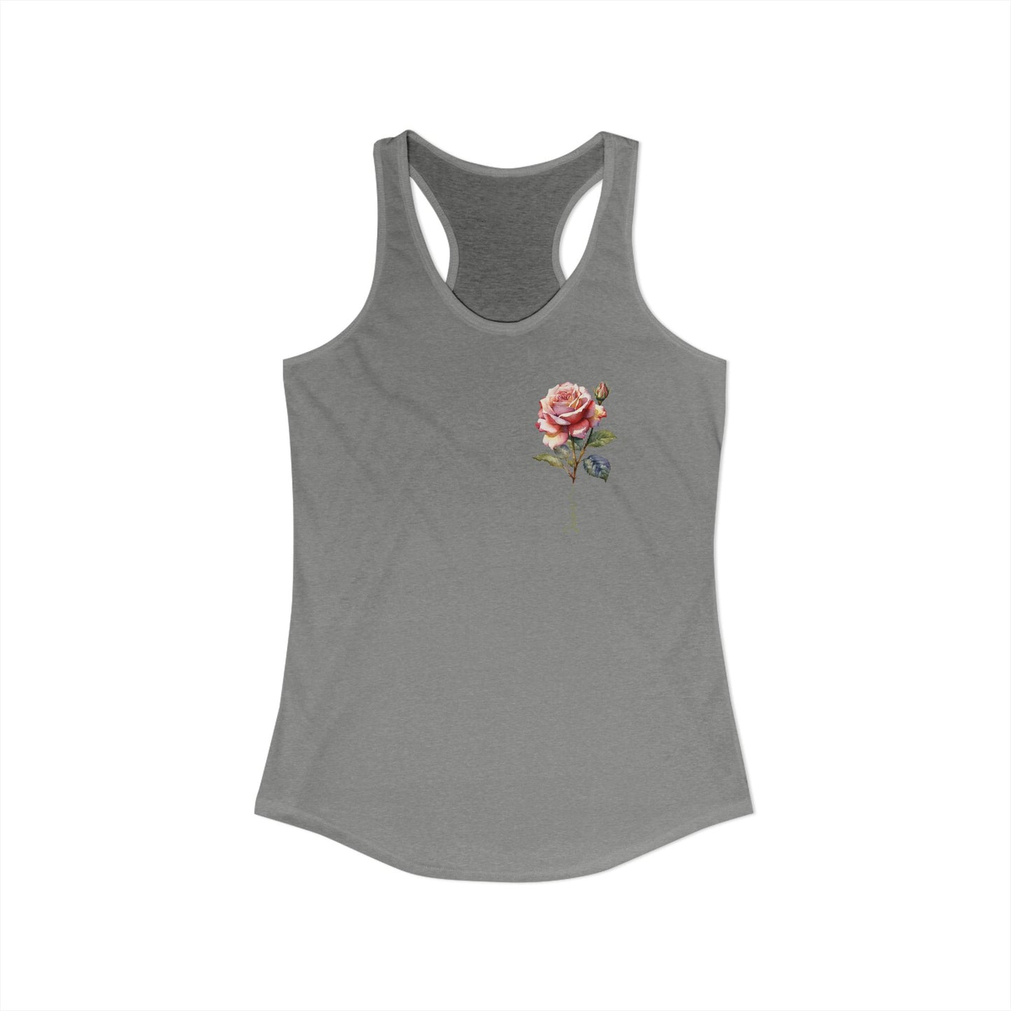 June Birth Flower Elegance - Women’s Artistic Rose Tank Top