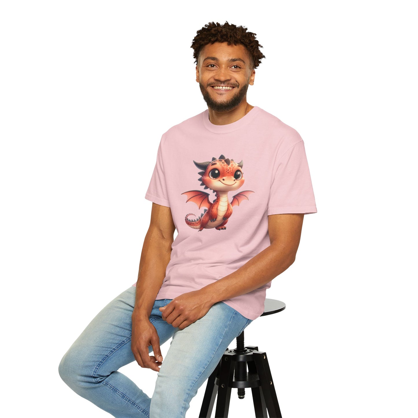 Playful Whimsy Dragon - Unique Cartoon-Style Dragon T-Shirt Design for Fun and Fantasy Lovers