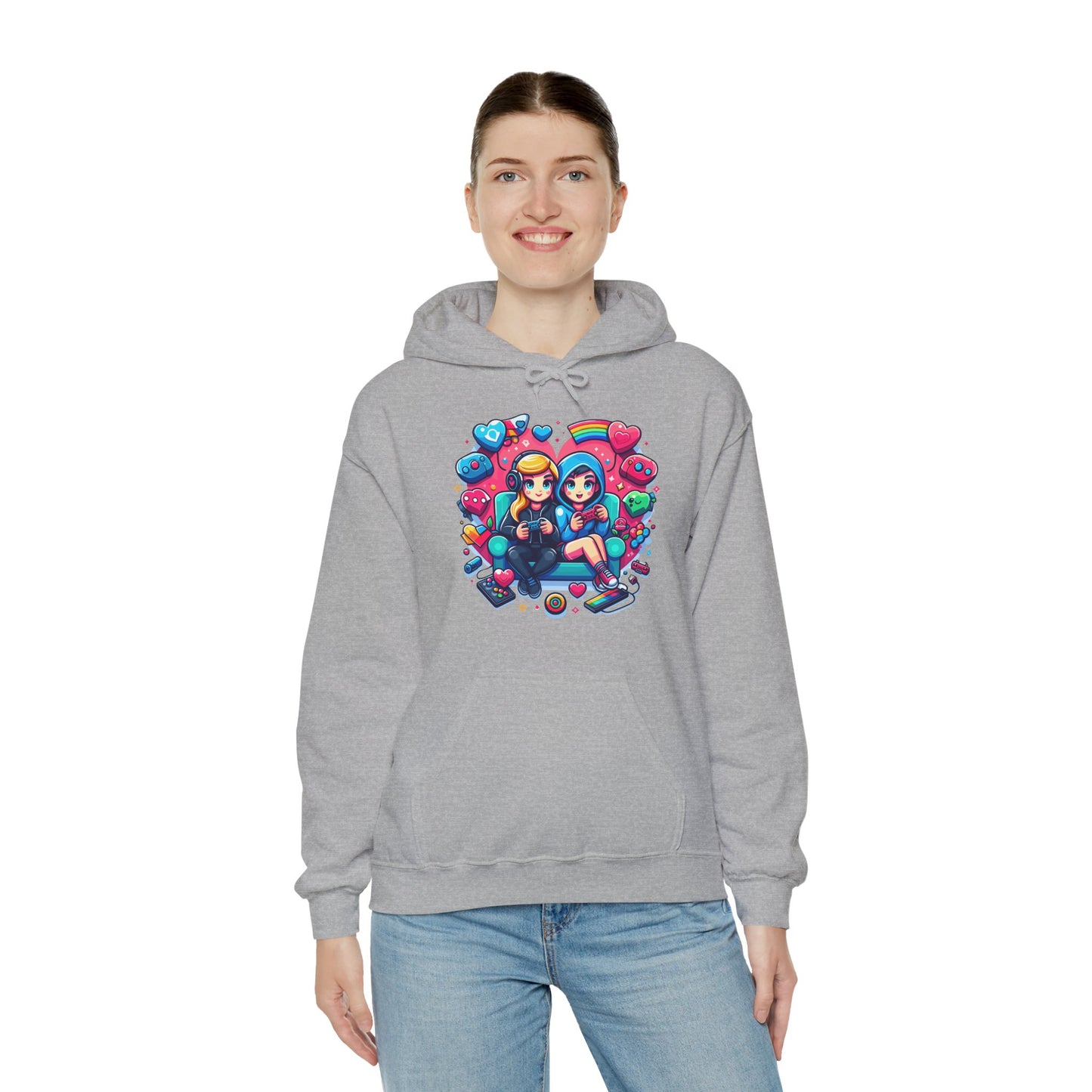Retro Kawaii Gamer Girl Hoodie | Cute Anime Aesthetic Streetwear