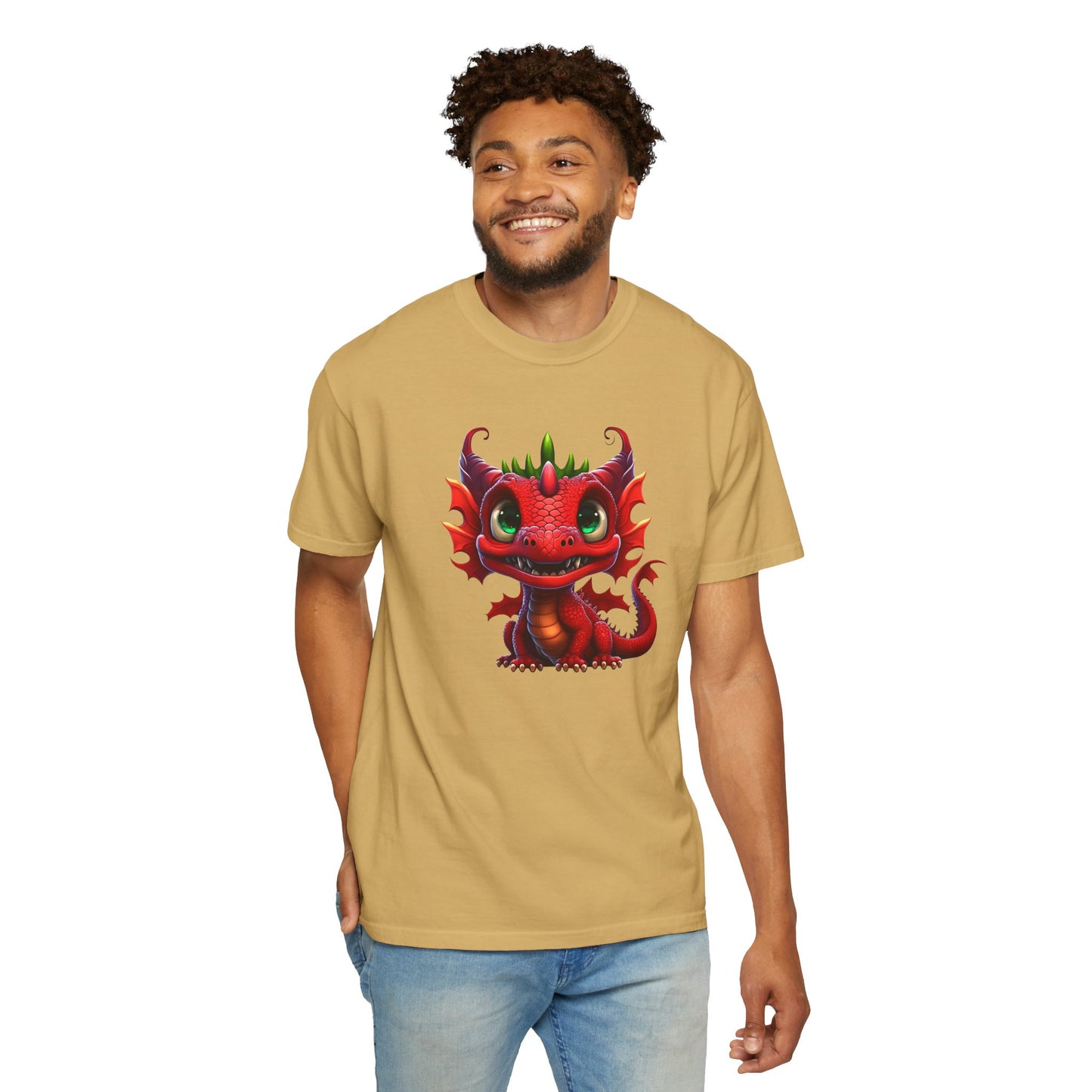 Playful Dragon Delight - Unique Cartoon-Style Dragon T-Shirt Design for Fun and Fantasy Lovers