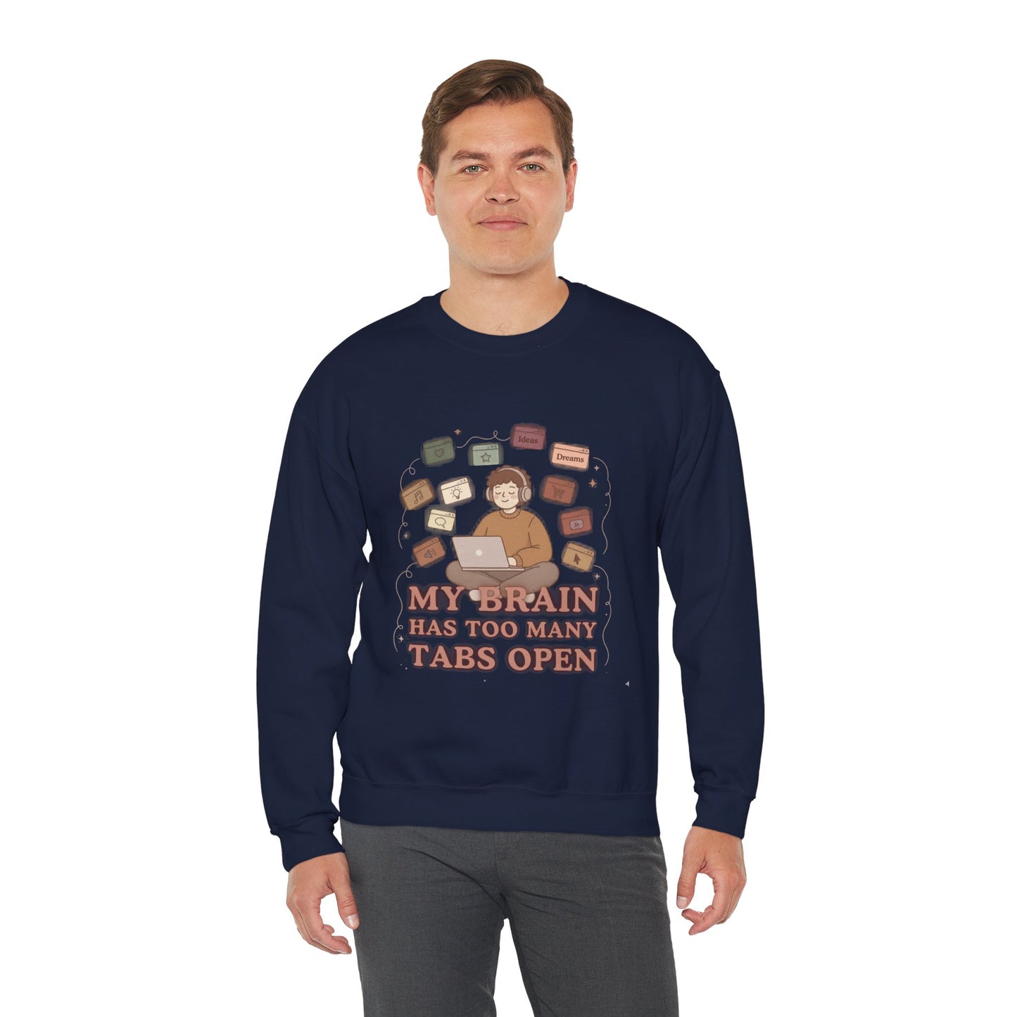 The "Balanced Chaos" Earth Tone ADHD Crewneck