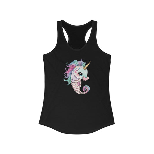 Enchanted Unicorn Seahorse Women’s Tank Top - Whimsical Fantasy Apparel