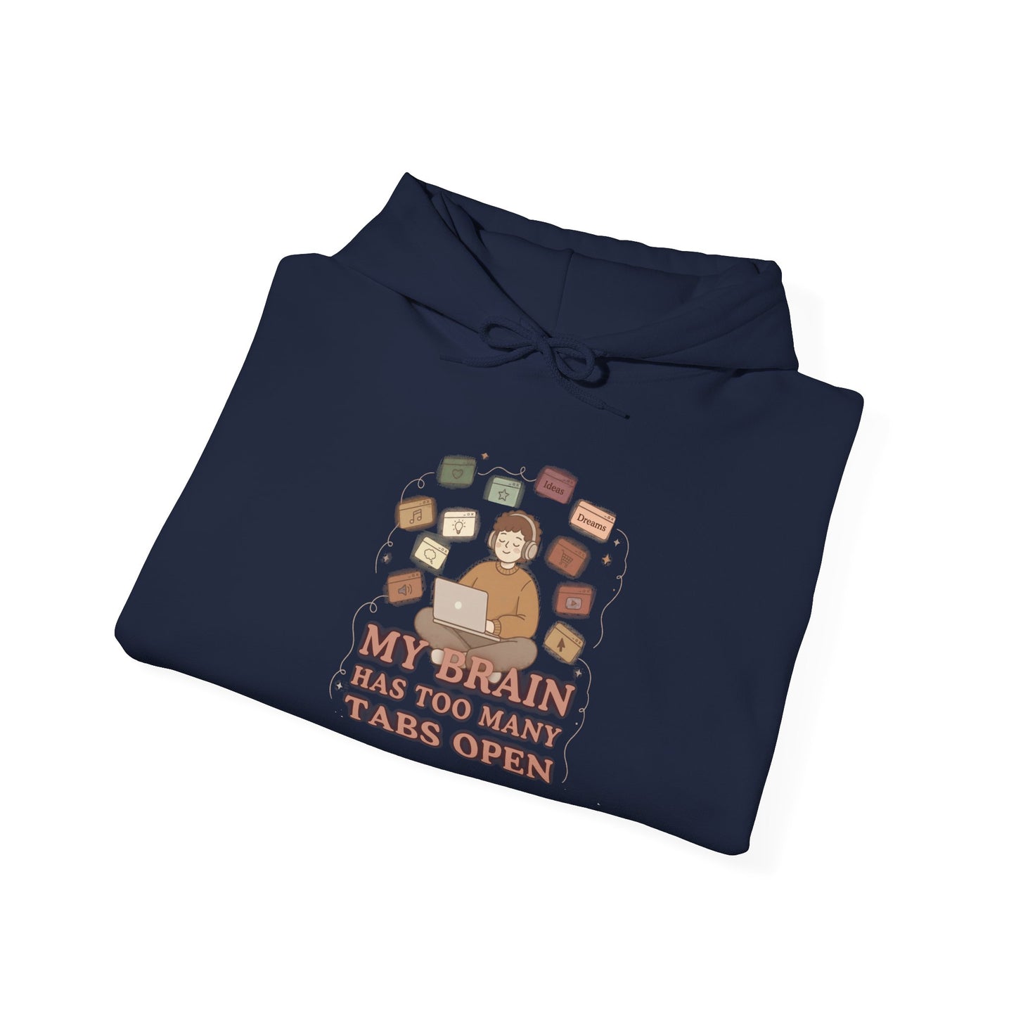 The "Cozy Chaos" Earth Tone ADHD Brain Hoodie
