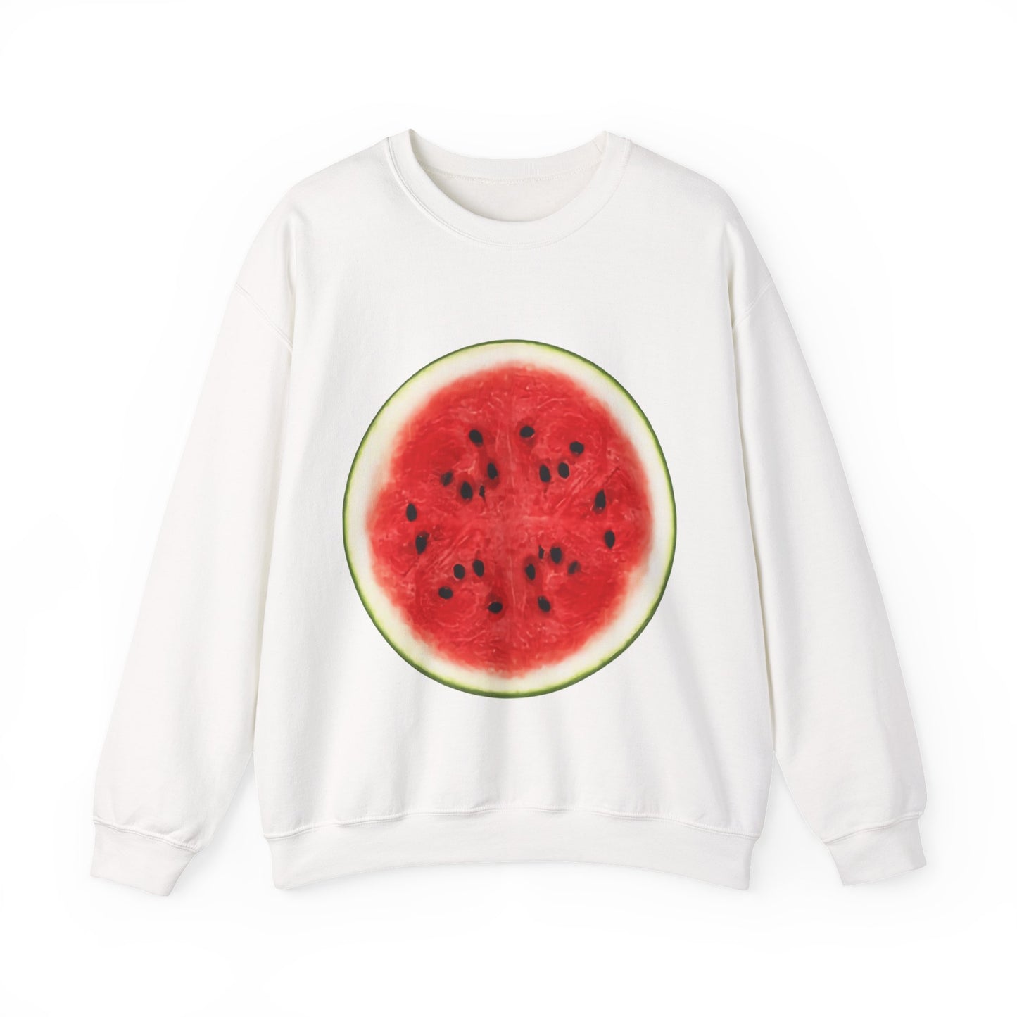 Watermelon Lazy Halloween Costume Sweatshirt | Funny Fruit Crewneck | Unisex Foodie Pullover