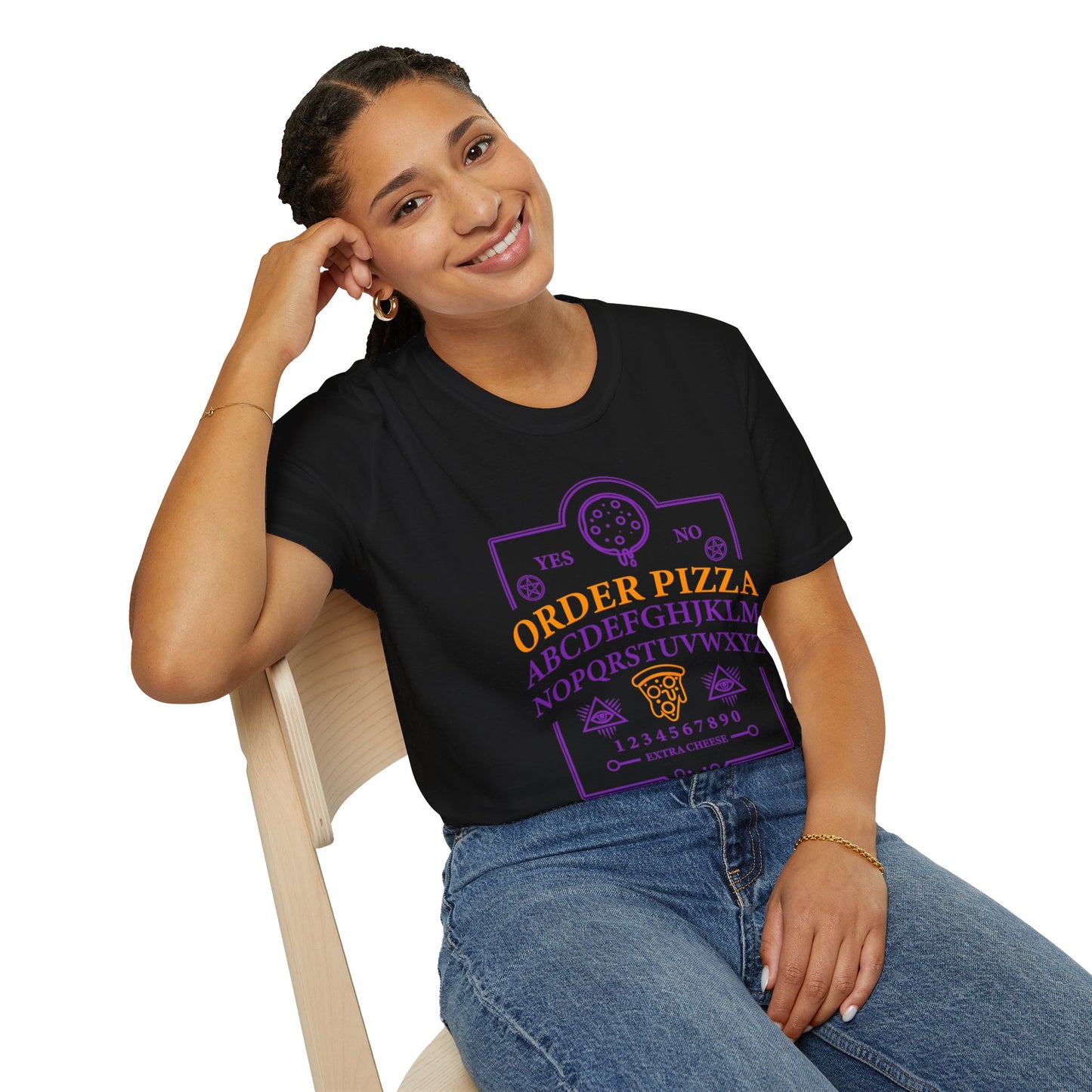 Mystic Pizza Ouija - Unique Spooky Halloween T-Shirt |