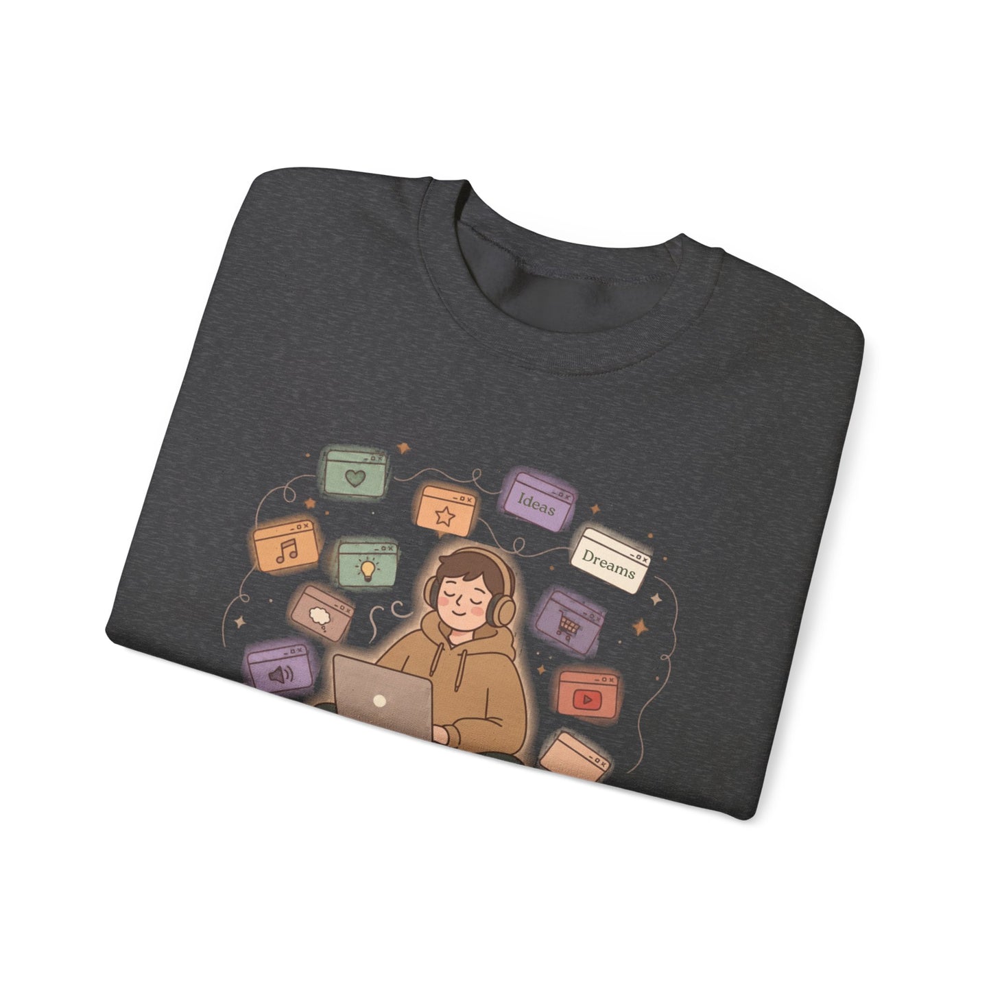 Dopamine at Midnight" | ADHD Lofi Glow Aesthetic Crewneck